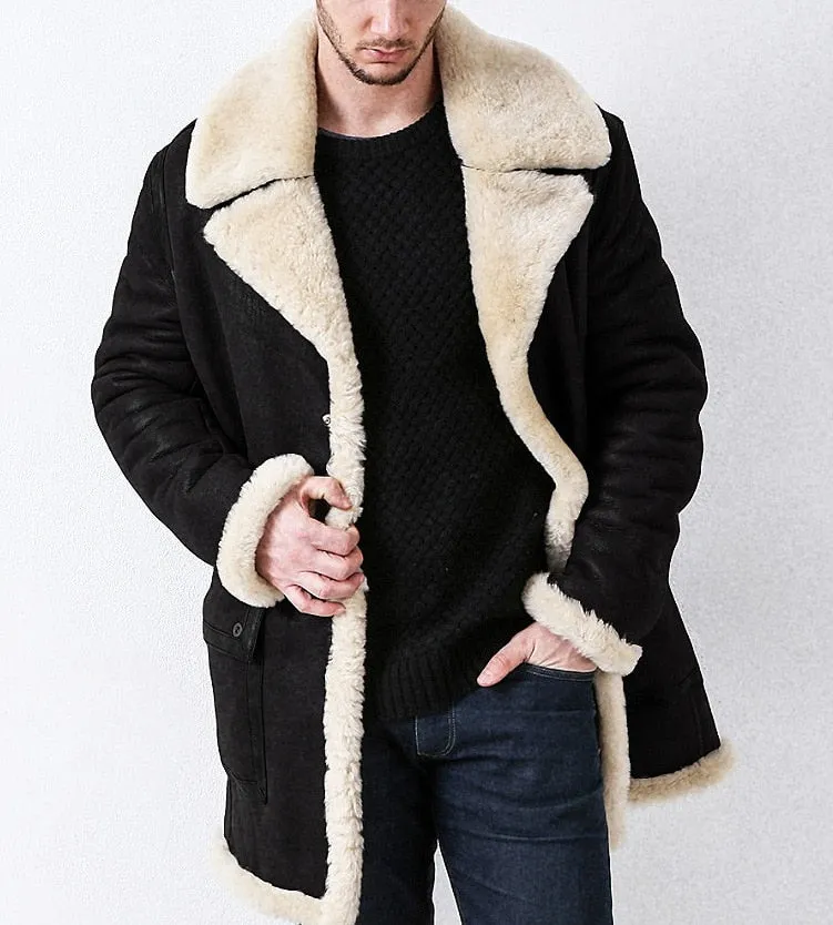 Funki Buys | Jackets | Men's Faux Suede, Faux Fur Overcoat