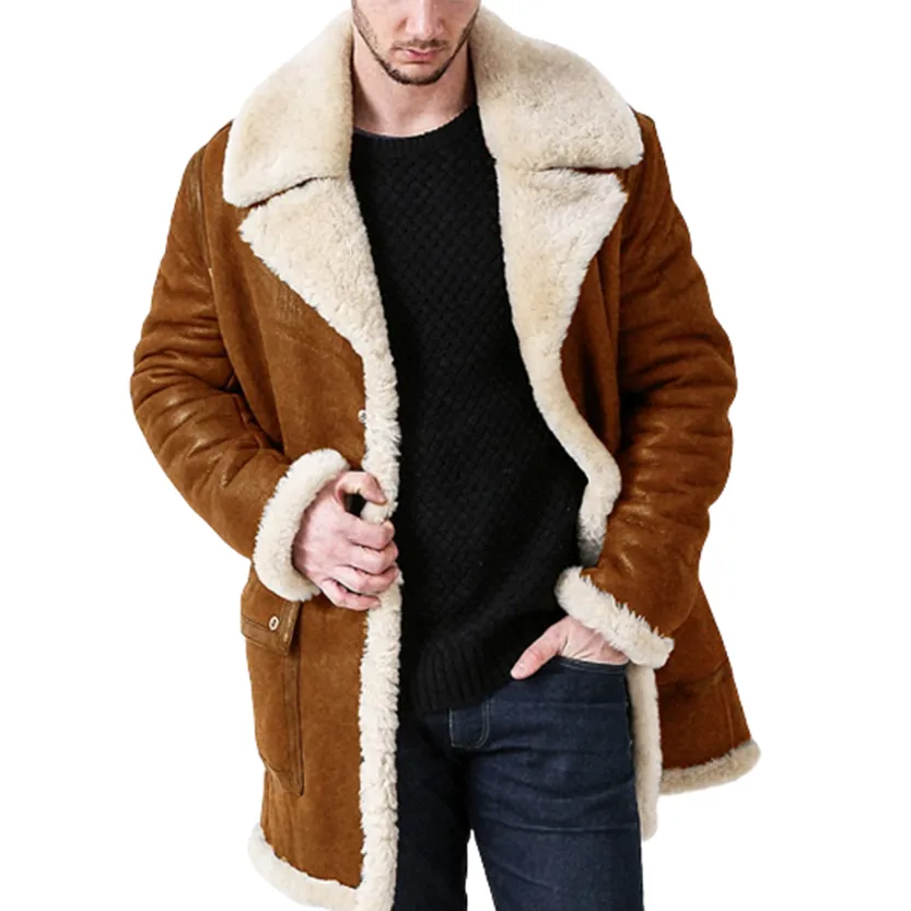 Funki Buys | Jackets | Men's Faux Suede, Faux Fur Overcoat