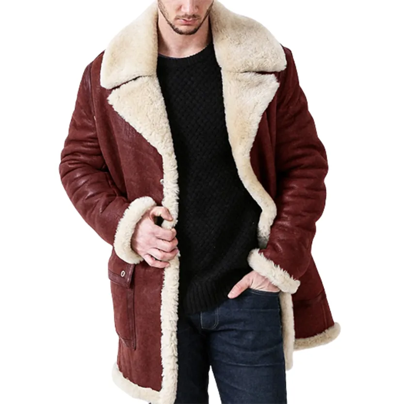 Funki Buys | Jackets | Men's Faux Suede, Faux Fur Overcoat