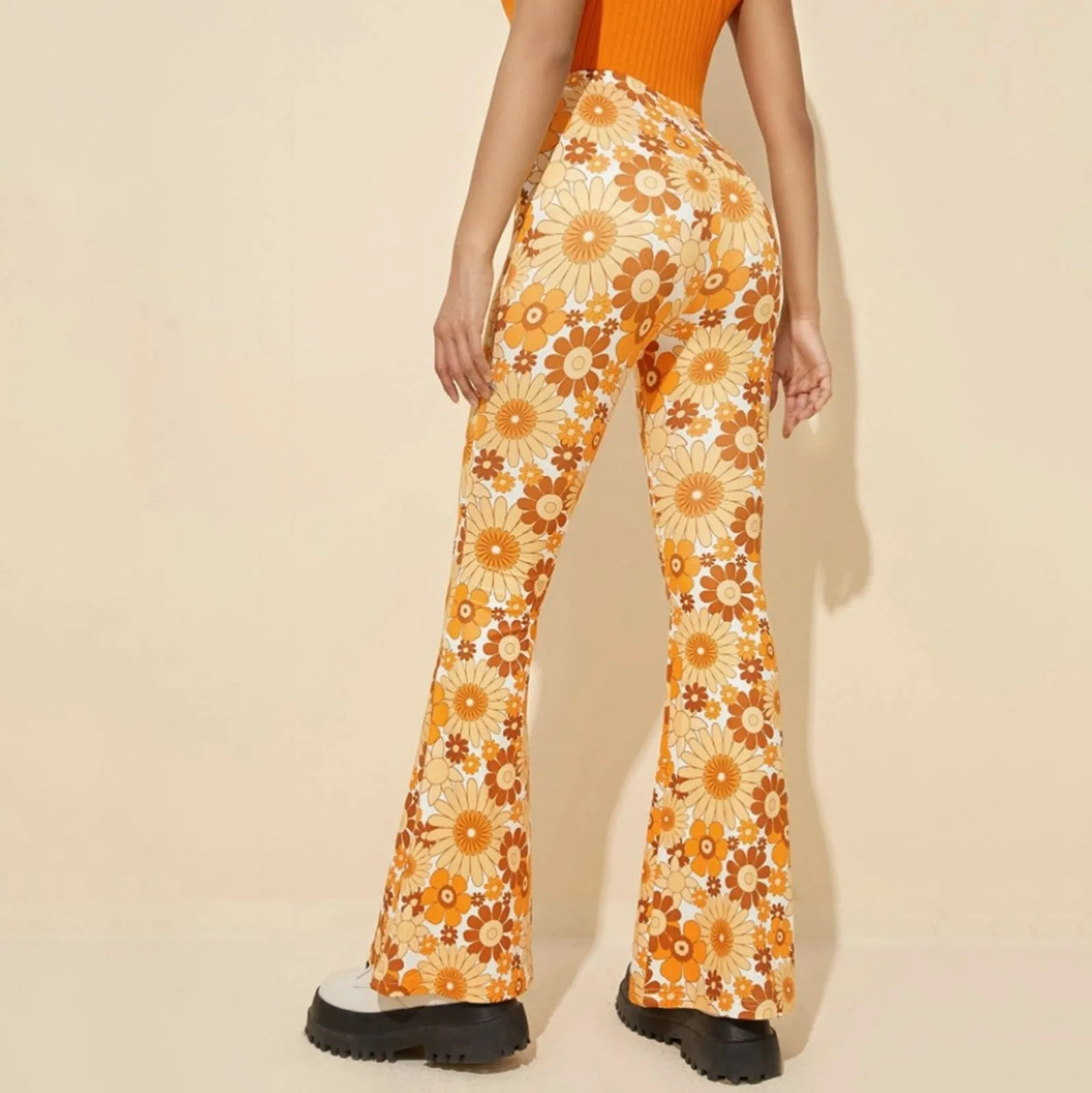 Funki Buys | Pants | Women's Boho Floral Hippie Flared Pants