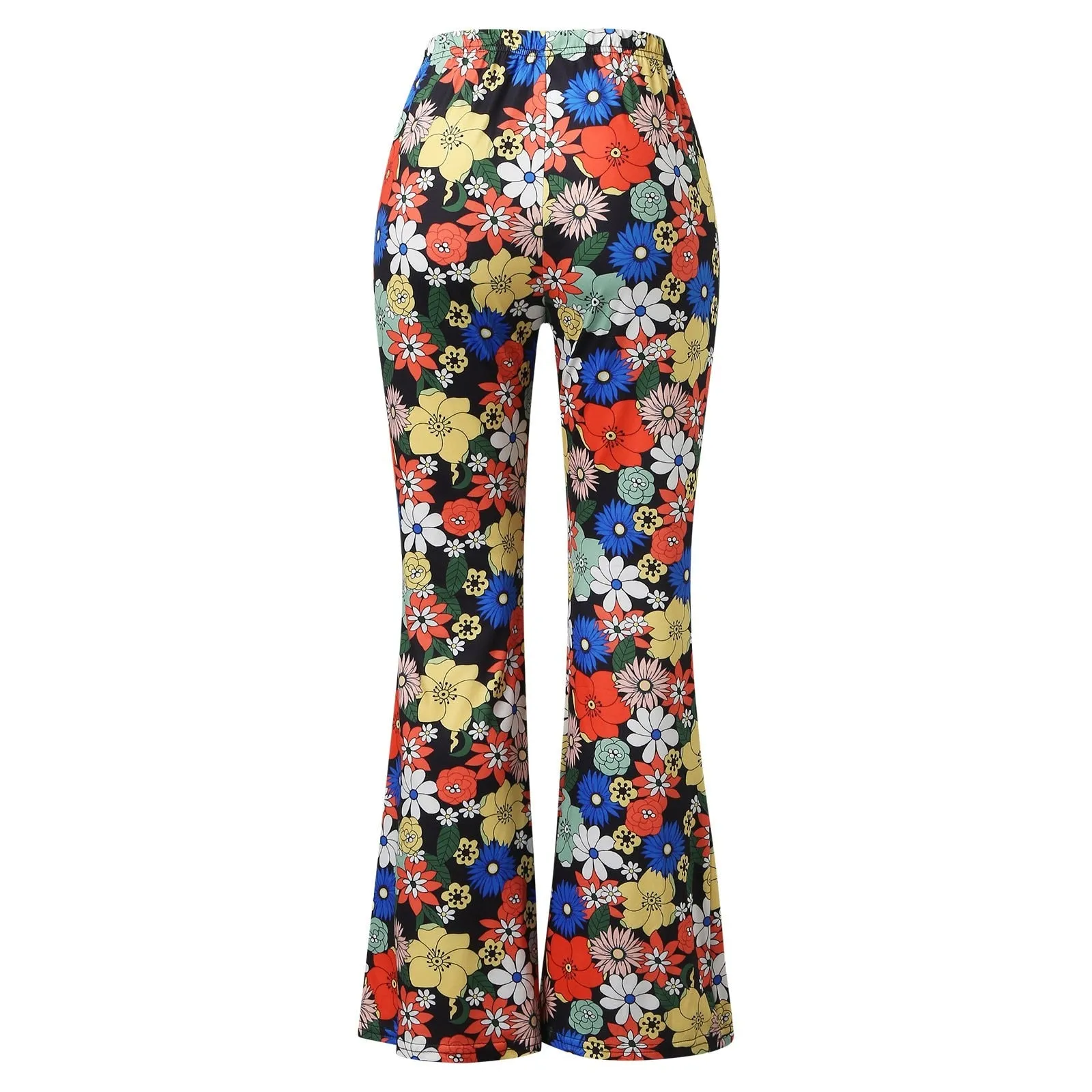 Funki Buys | Pants | Women's Funky Floral Boho Flared Trousers