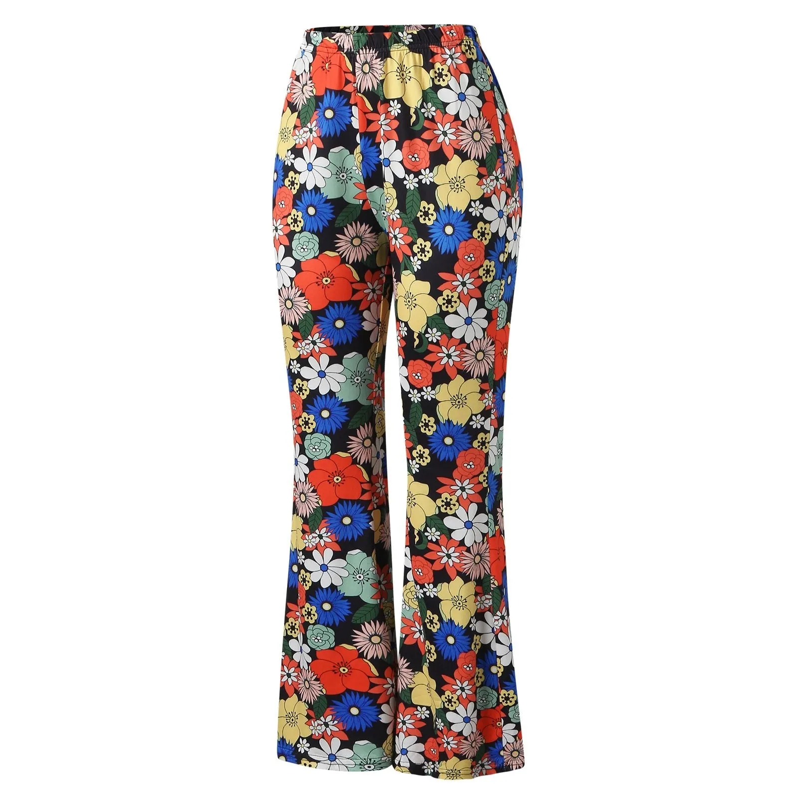 Funki Buys | Pants | Women's Funky Floral Boho Flared Trousers