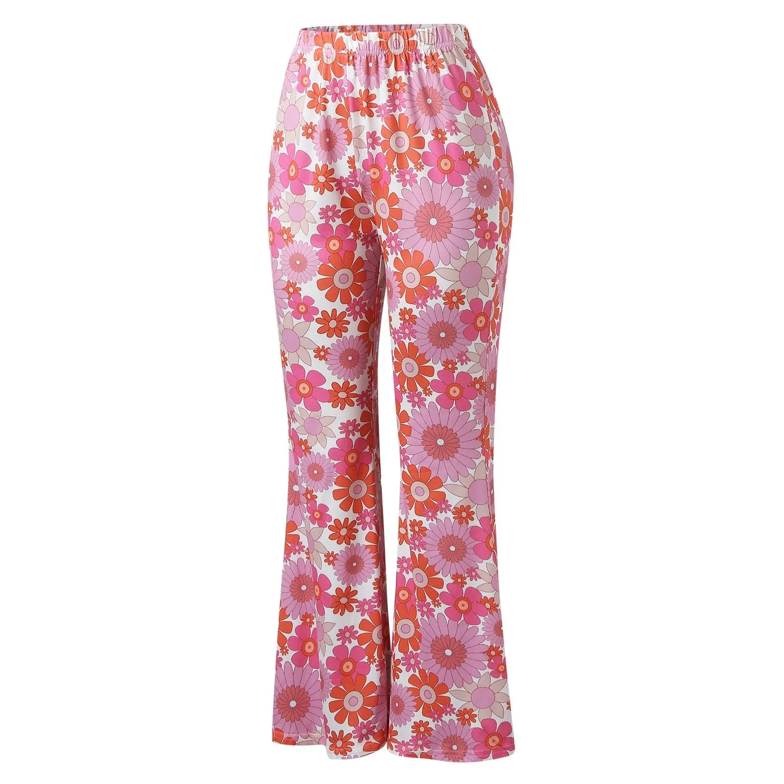 Funki Buys | Pants | Women's Funky Floral Boho Flared Trousers