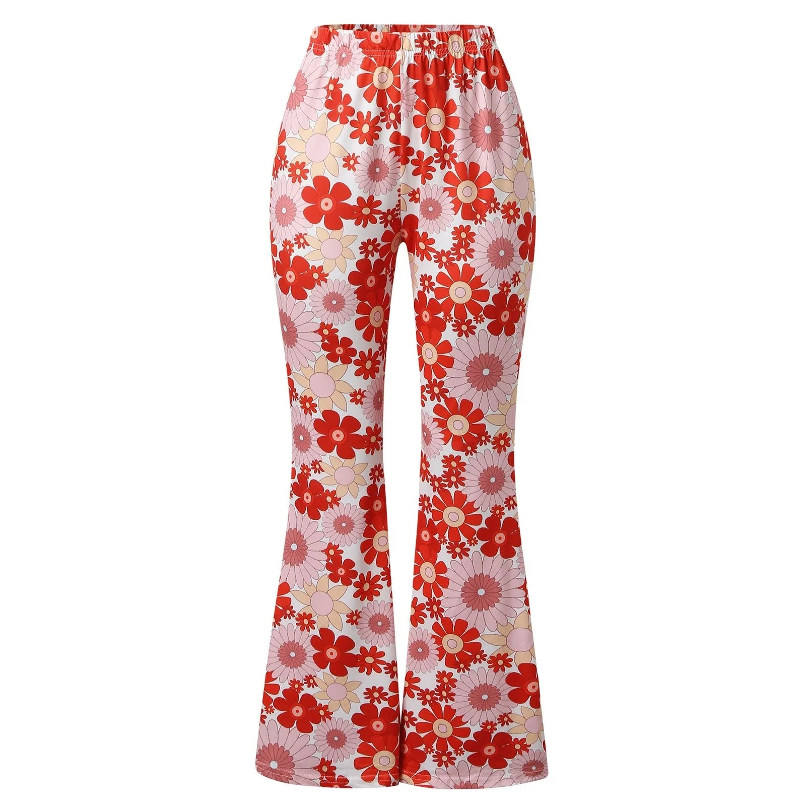 Funki Buys | Pants | Women's Funky Floral Boho Flared Trousers