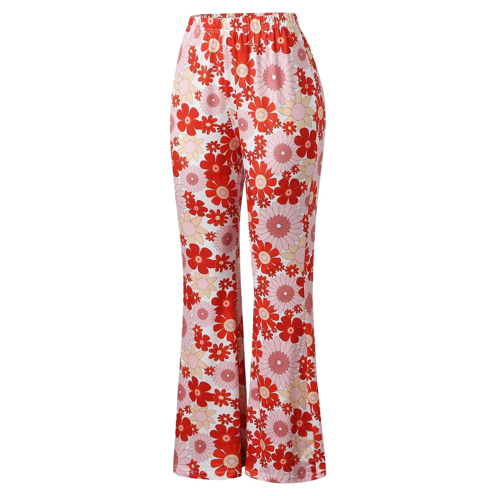 Funki Buys | Pants | Women's Funky Floral Boho Flared Trousers