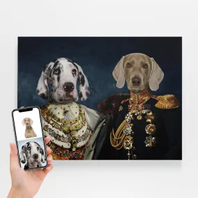 General King & Queen Couple Dog Portrait