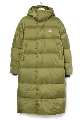 Haglöfs Women's Long Down Parka Jacket - Olive Green