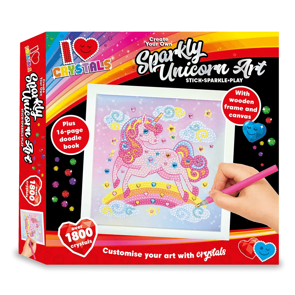 I Love Crystals Create Your Own Sparkly Unicorn Art