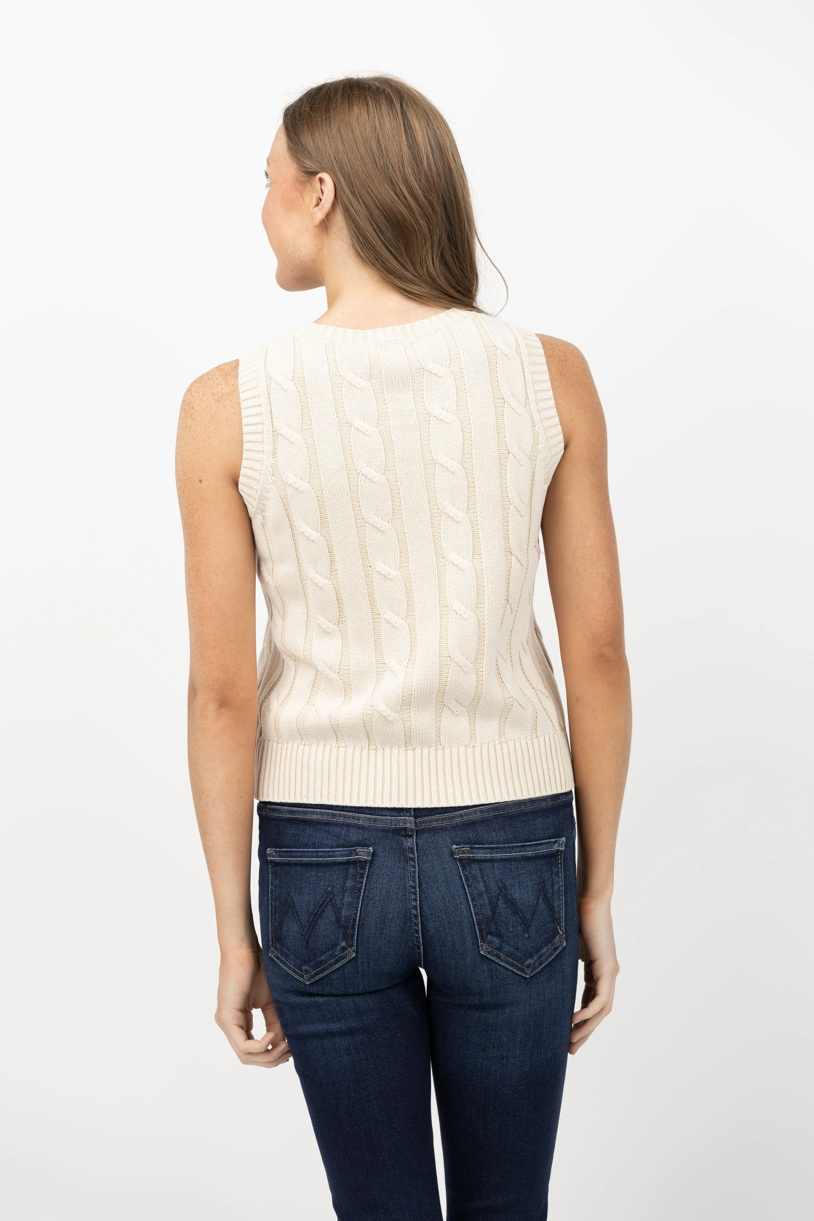 J. Society Sleeveless Sweater in Oat