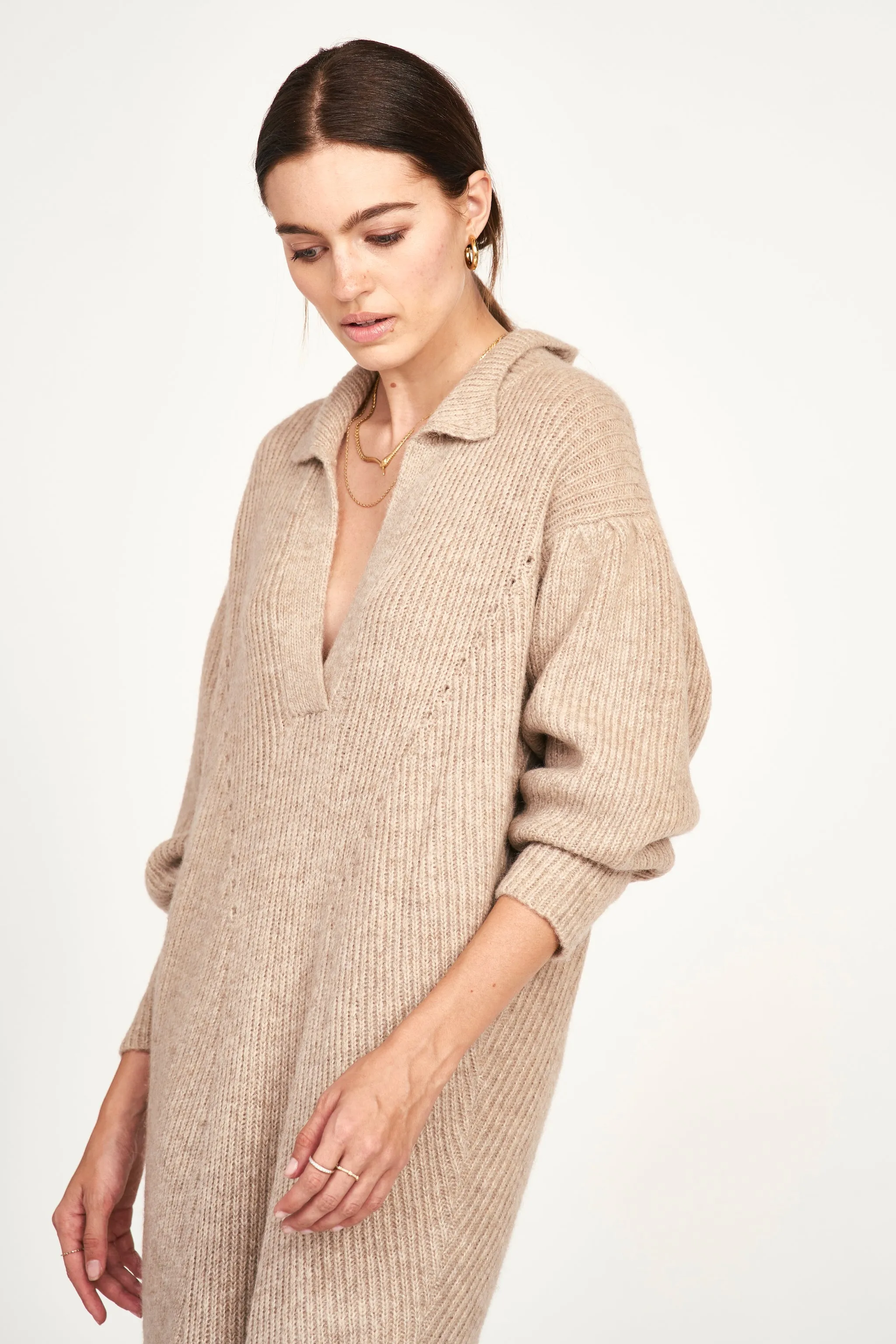 Jackson Sweater Dress in Camel