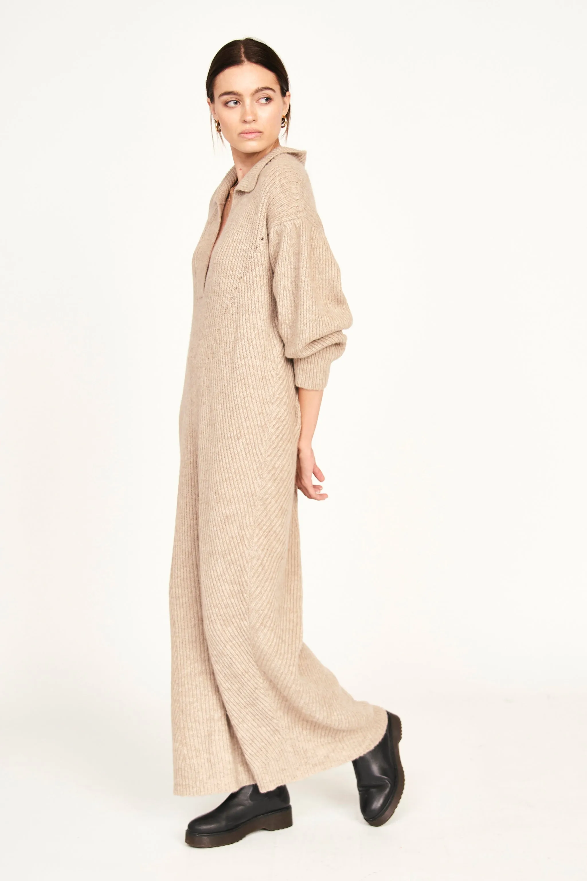 Jackson Sweater Dress in Camel