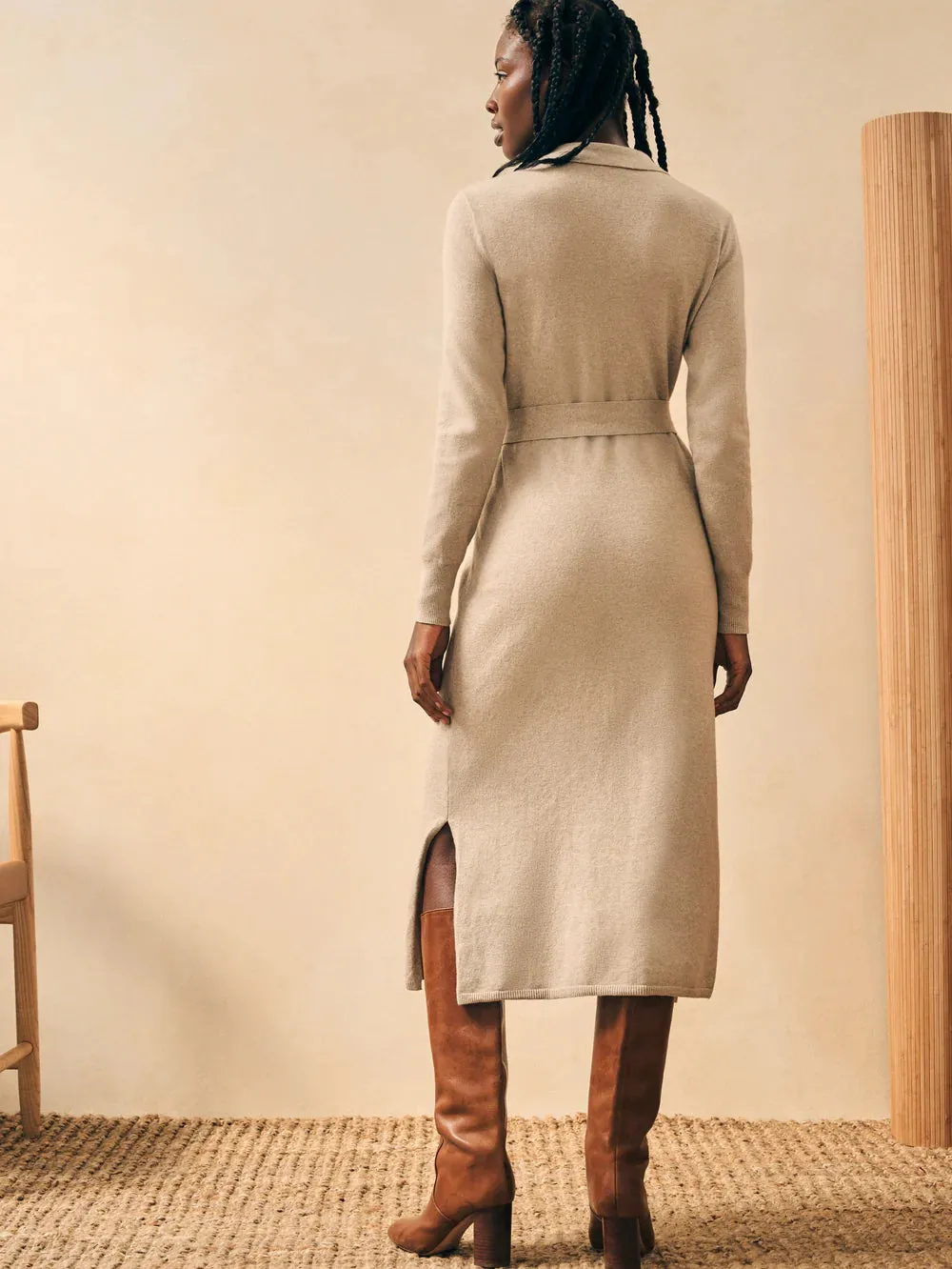 Jackson Sweater Dress - Oatmeal Heater