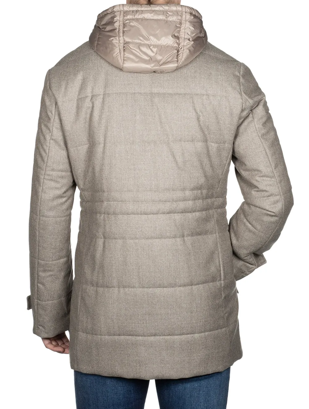 Kirk Hooded Jacket Beige