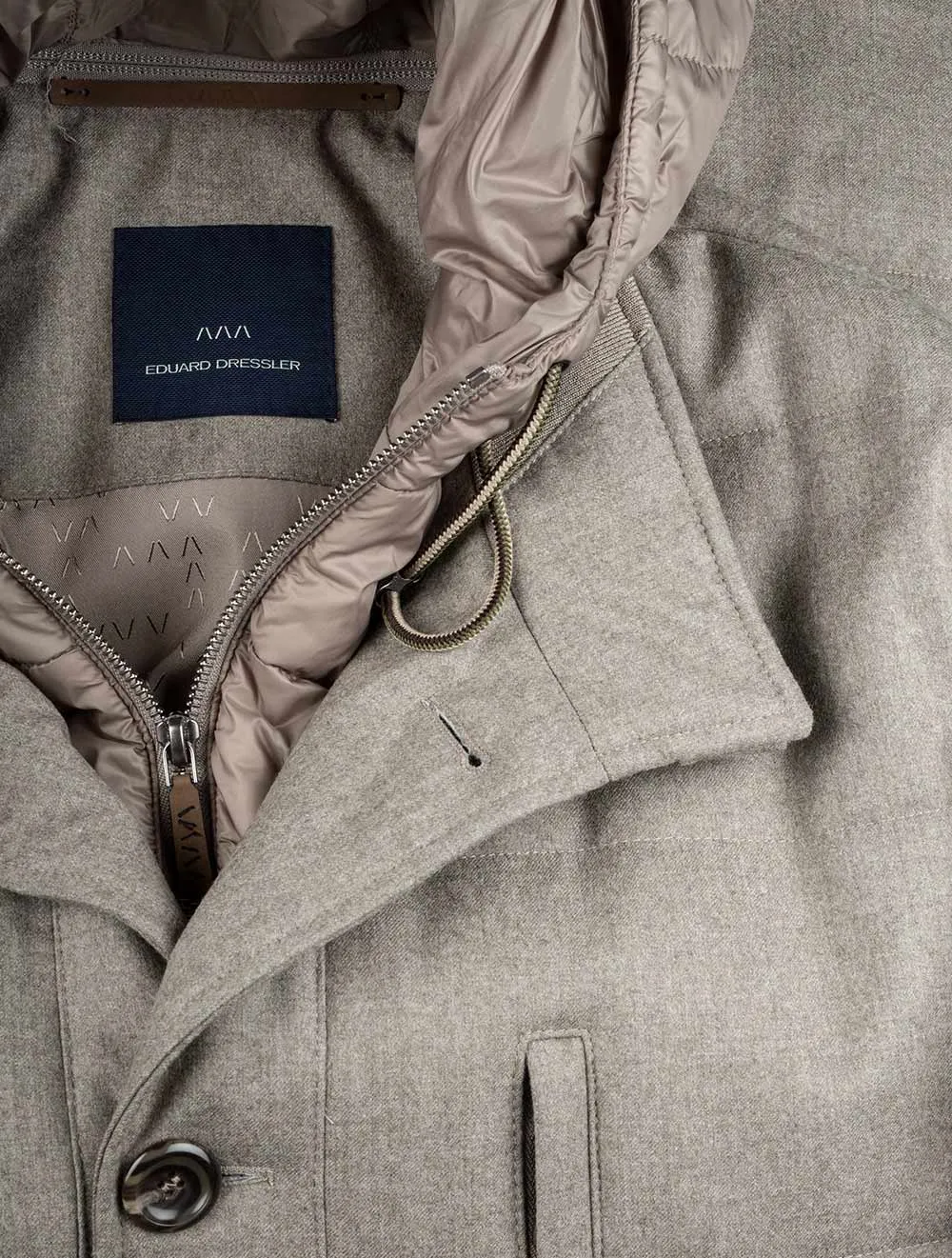 Kirk Hooded Jacket Beige