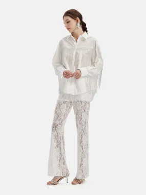 Lace Slim Fit Flare Pants