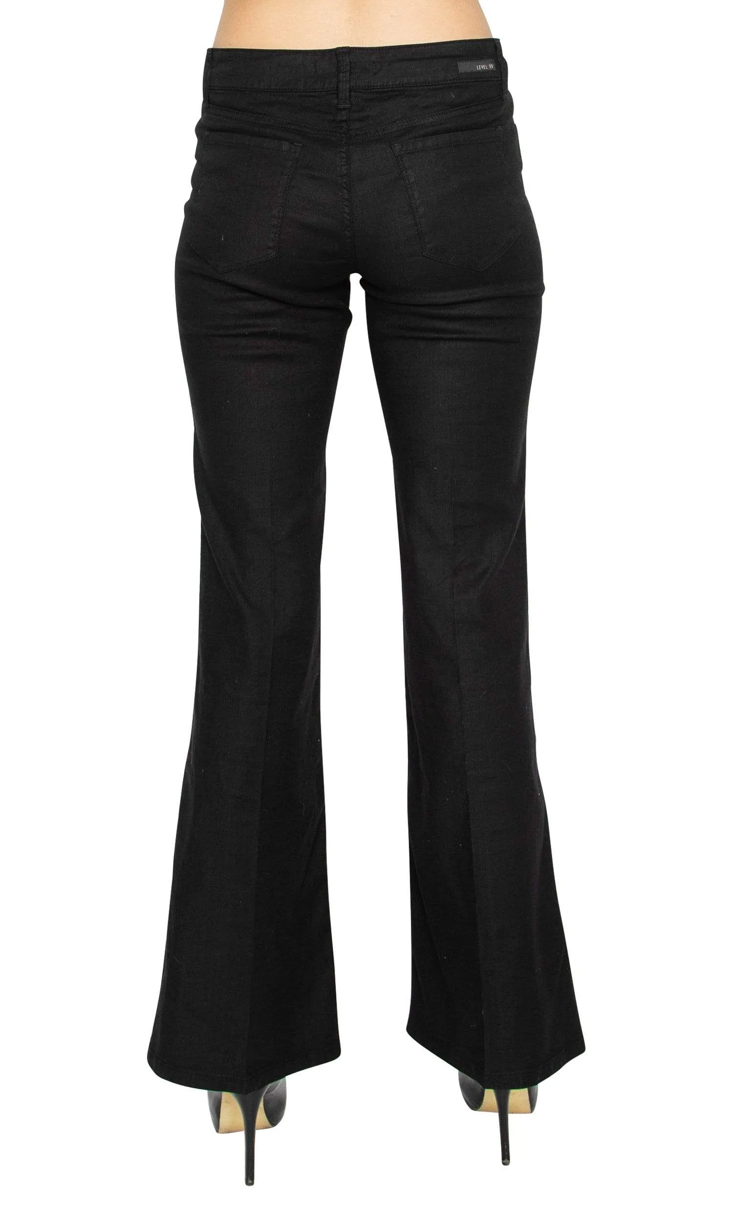 Level 99 Janelle 5 Pocket Mid Rise Wide Leg Pant