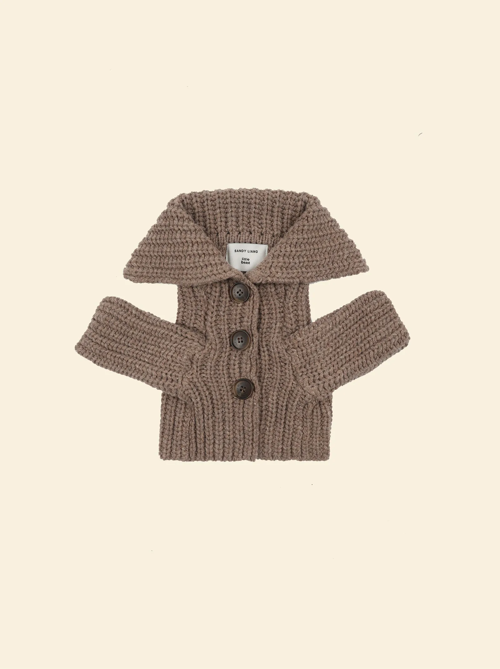 Lil Mulled Cardigan in Hojicha - SANDY LIANG