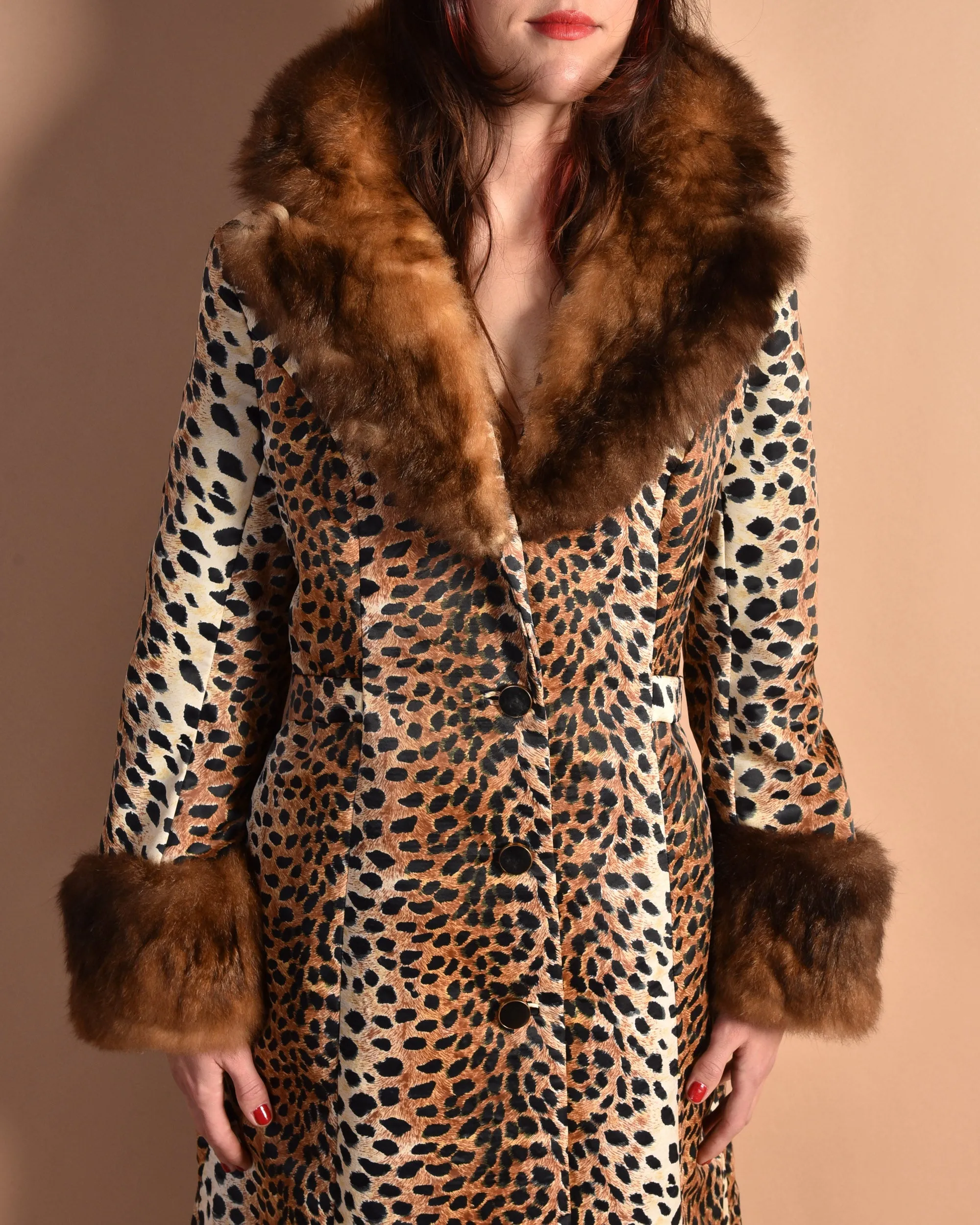 Lilli Ann 1960s Leopard Print Coat