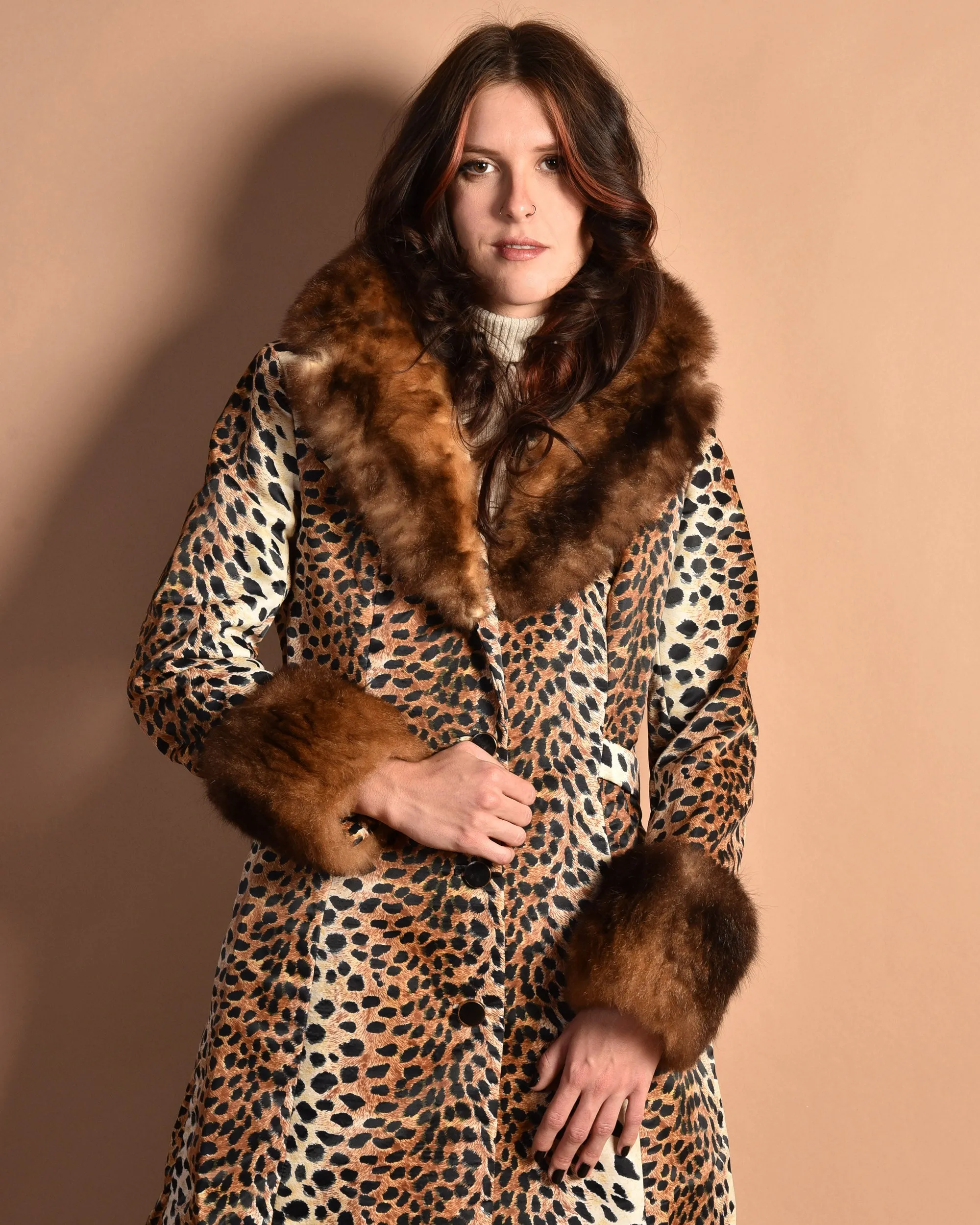 Lilli Ann 1960s Leopard Print Coat