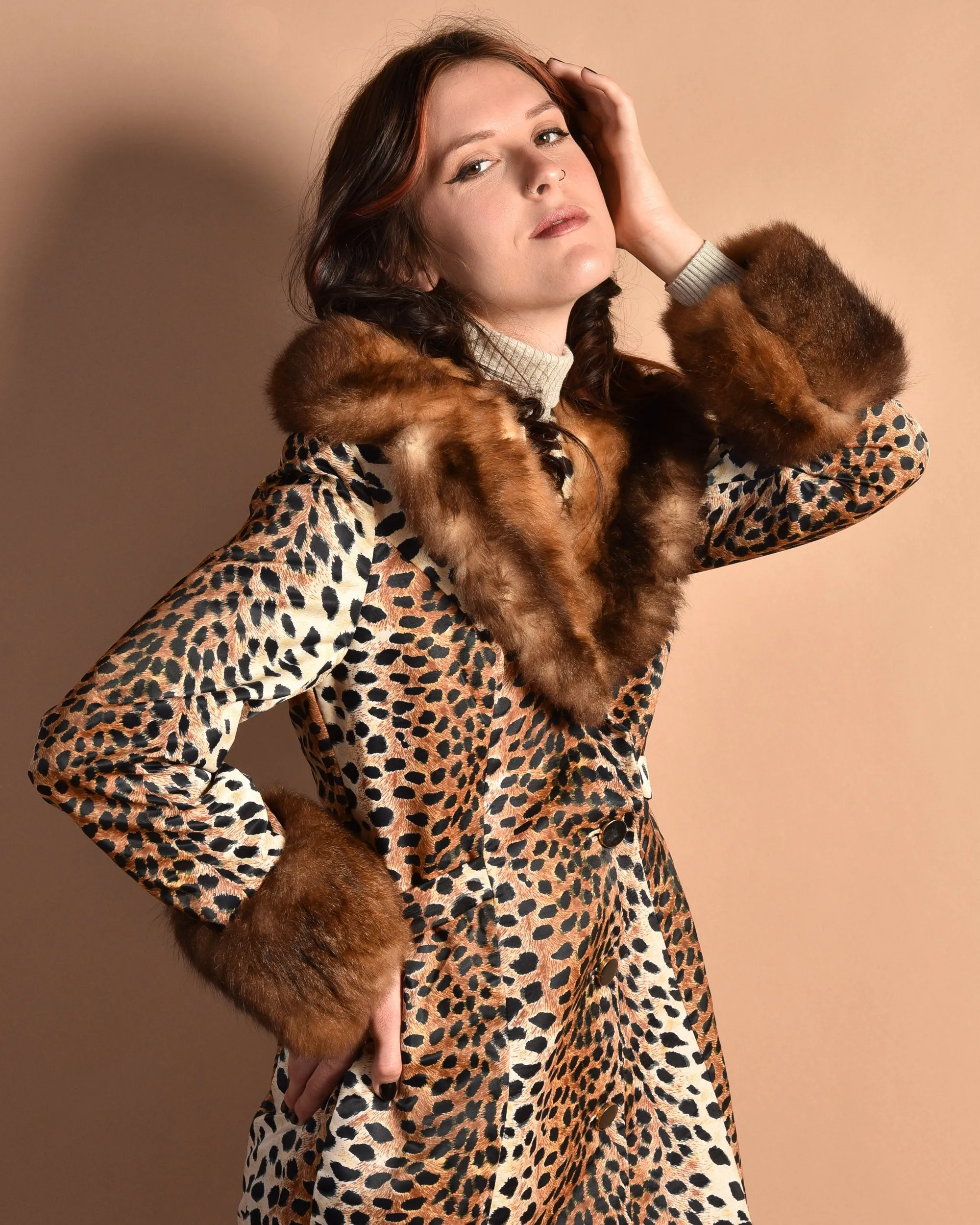 Lilli Ann 1960s Leopard Print Coat