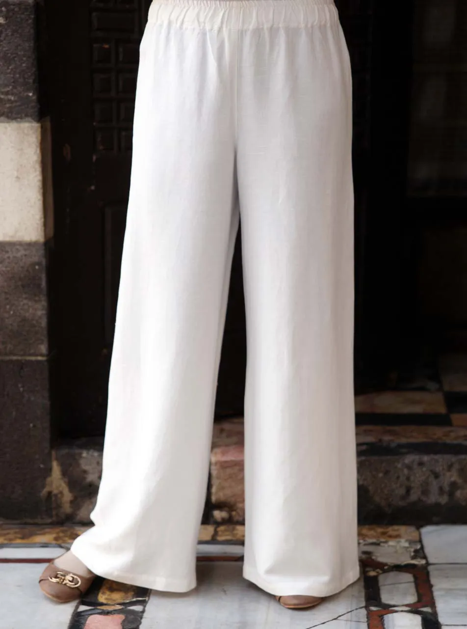 Linen Comfort Waist Pants