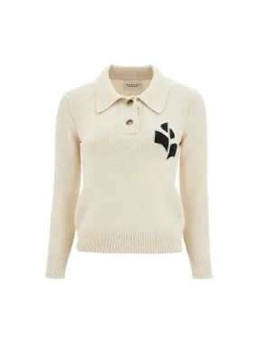 Logo Wool Polo Sweater