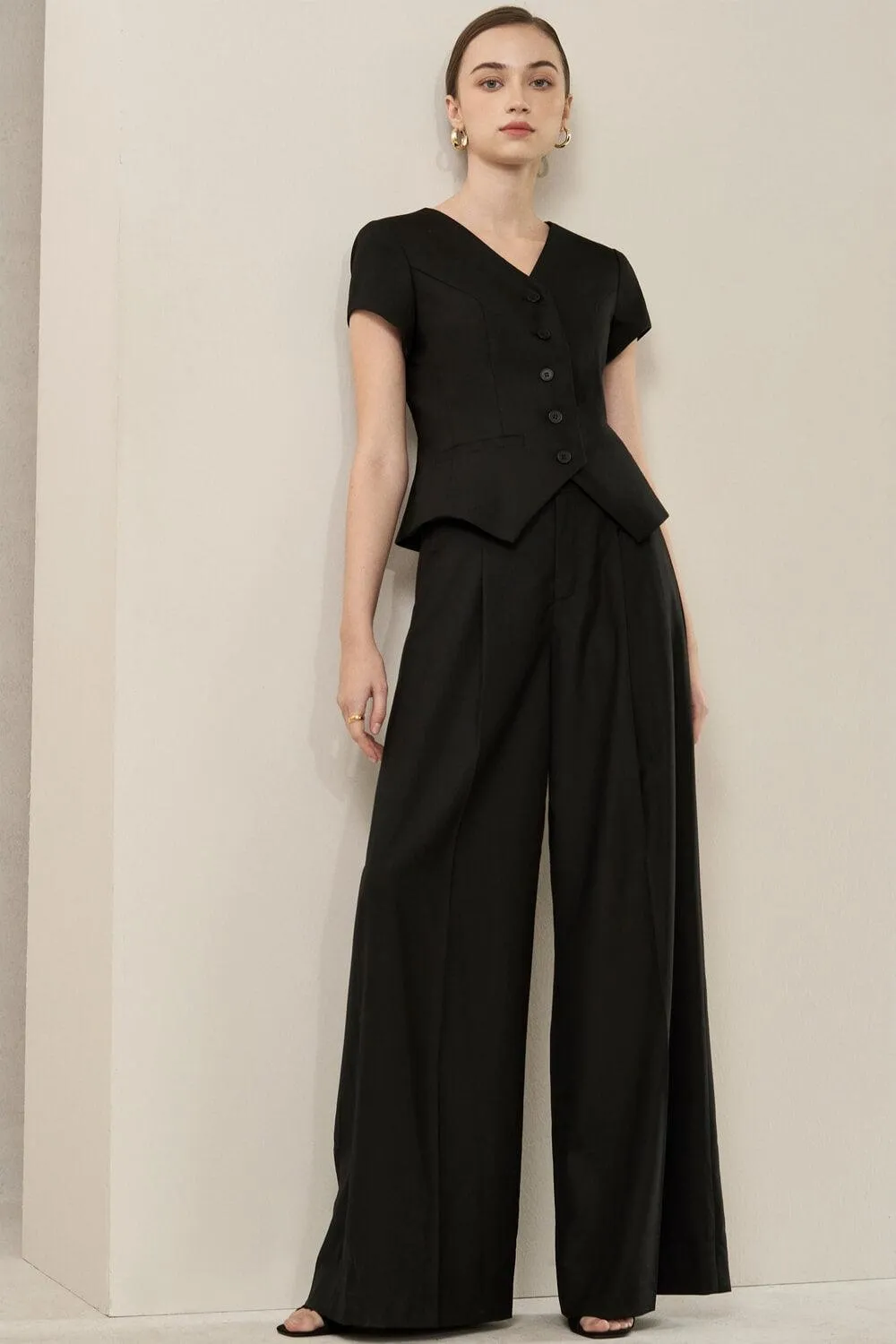 Makenzie Straight Wide Leg Linen Floor Length Pants