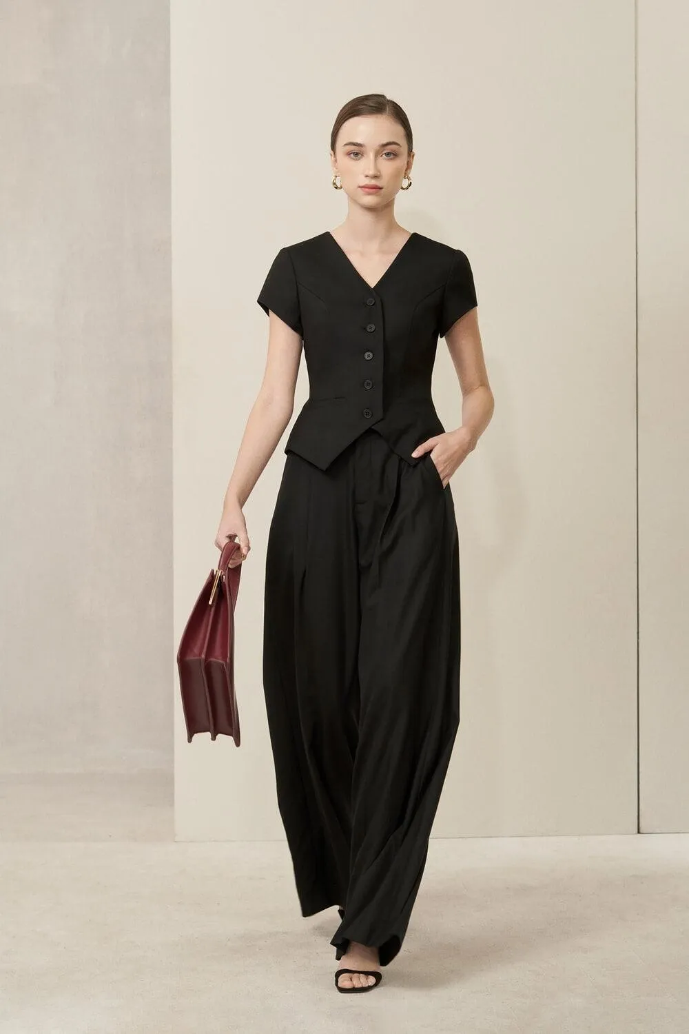 Makenzie Straight Wide Leg Linen Floor Length Pants