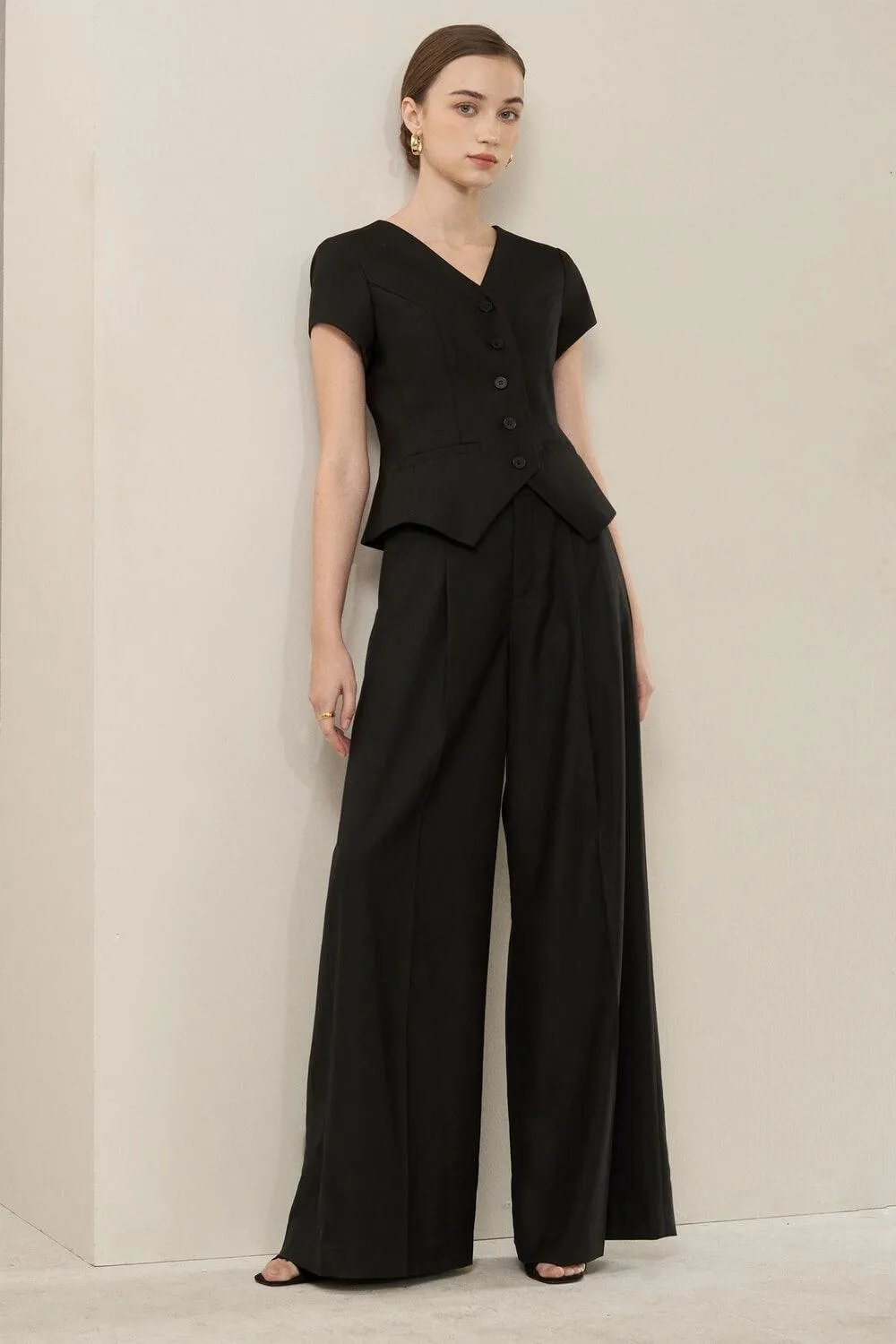 Makenzie Straight Wide Leg Linen Floor Length Pants