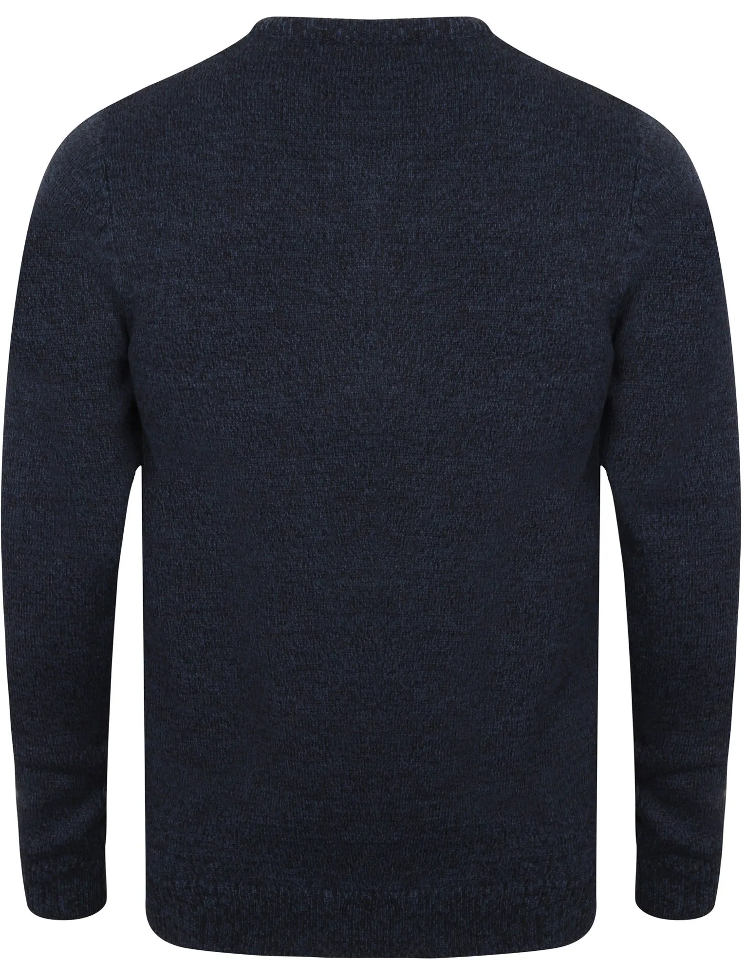 Martel V Neck Wool Blend Jumper In Dark Navy / Black - Kensington Eastside