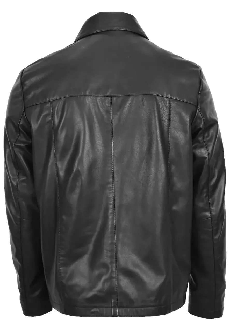 Men's Classic Black Leather Jacket