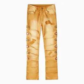 Men's Crinkle Gold Denim Pant