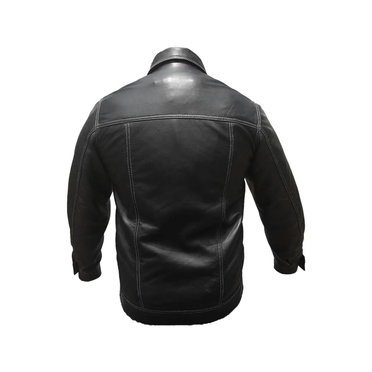 Mens Full Sleeve Jacket Shirt Very Hot Sheep or Cow Leather - (SHIRTS-2)