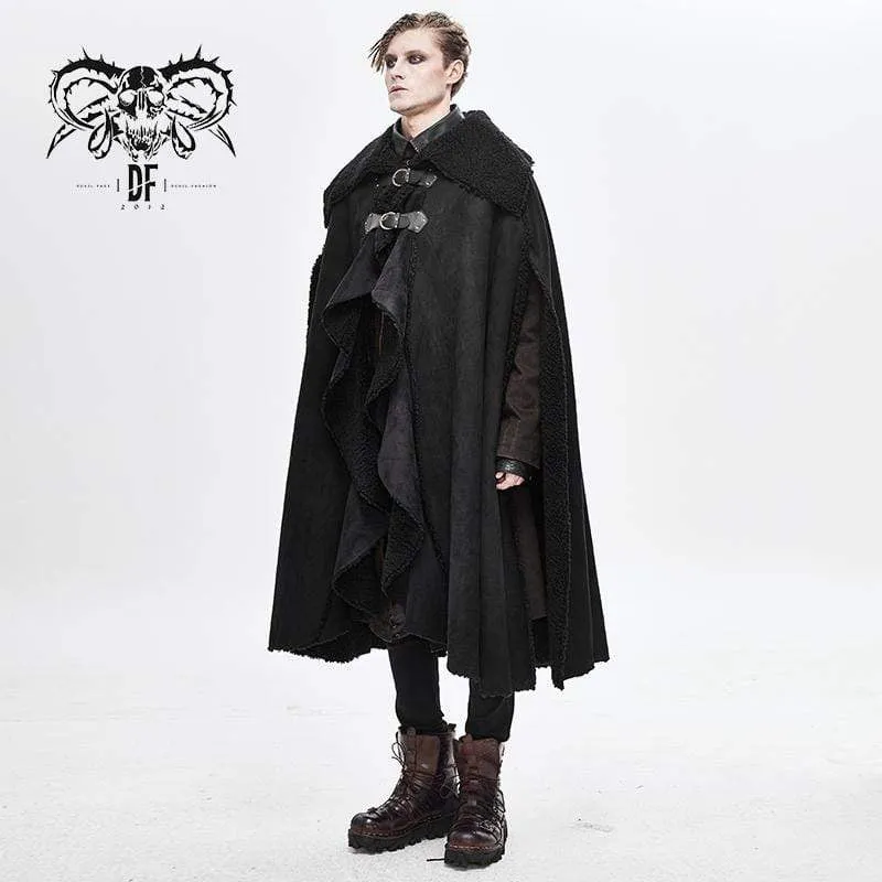 Men's Gorgeous Belts Furry Winter Cloaks