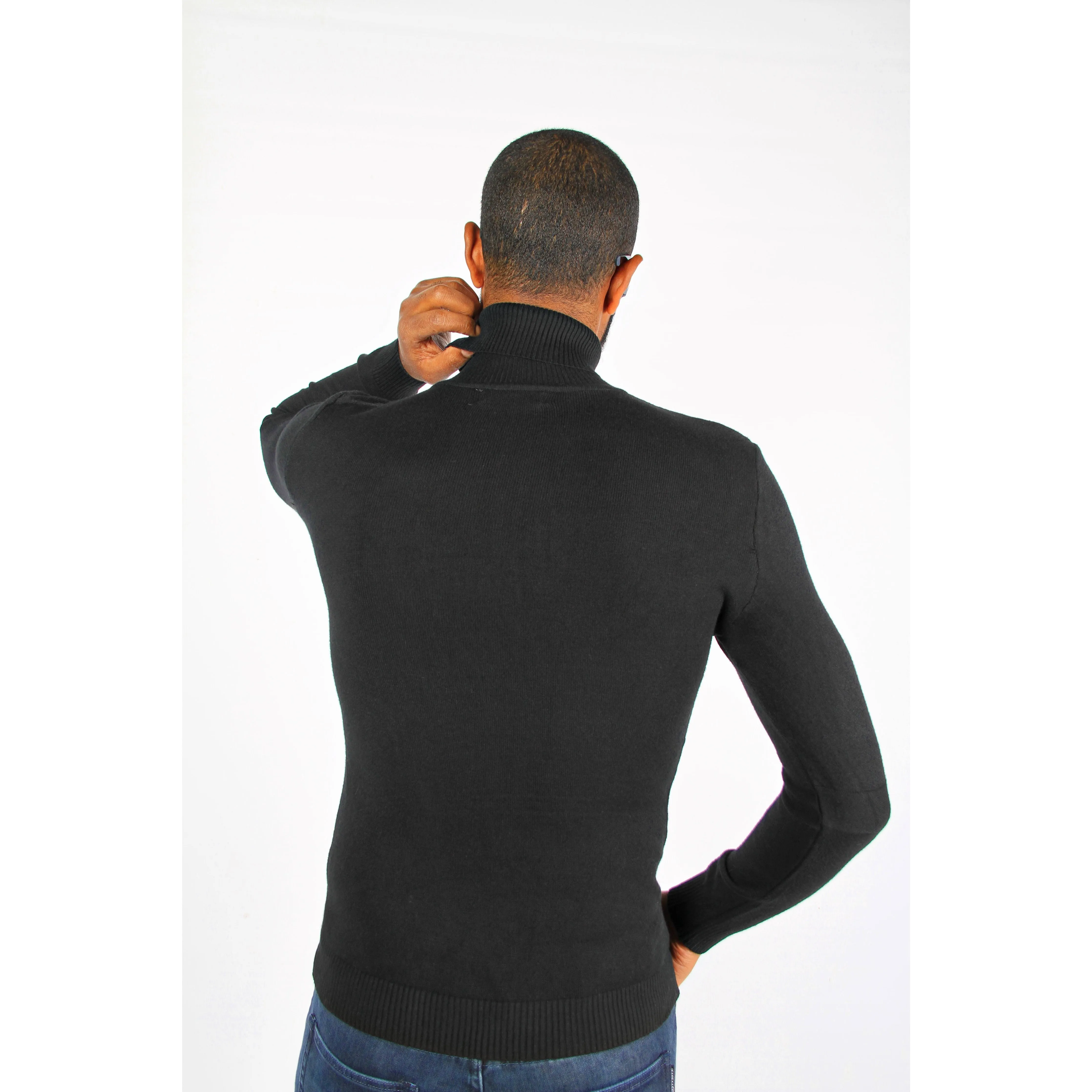 Men's Polo Neck Sweater.