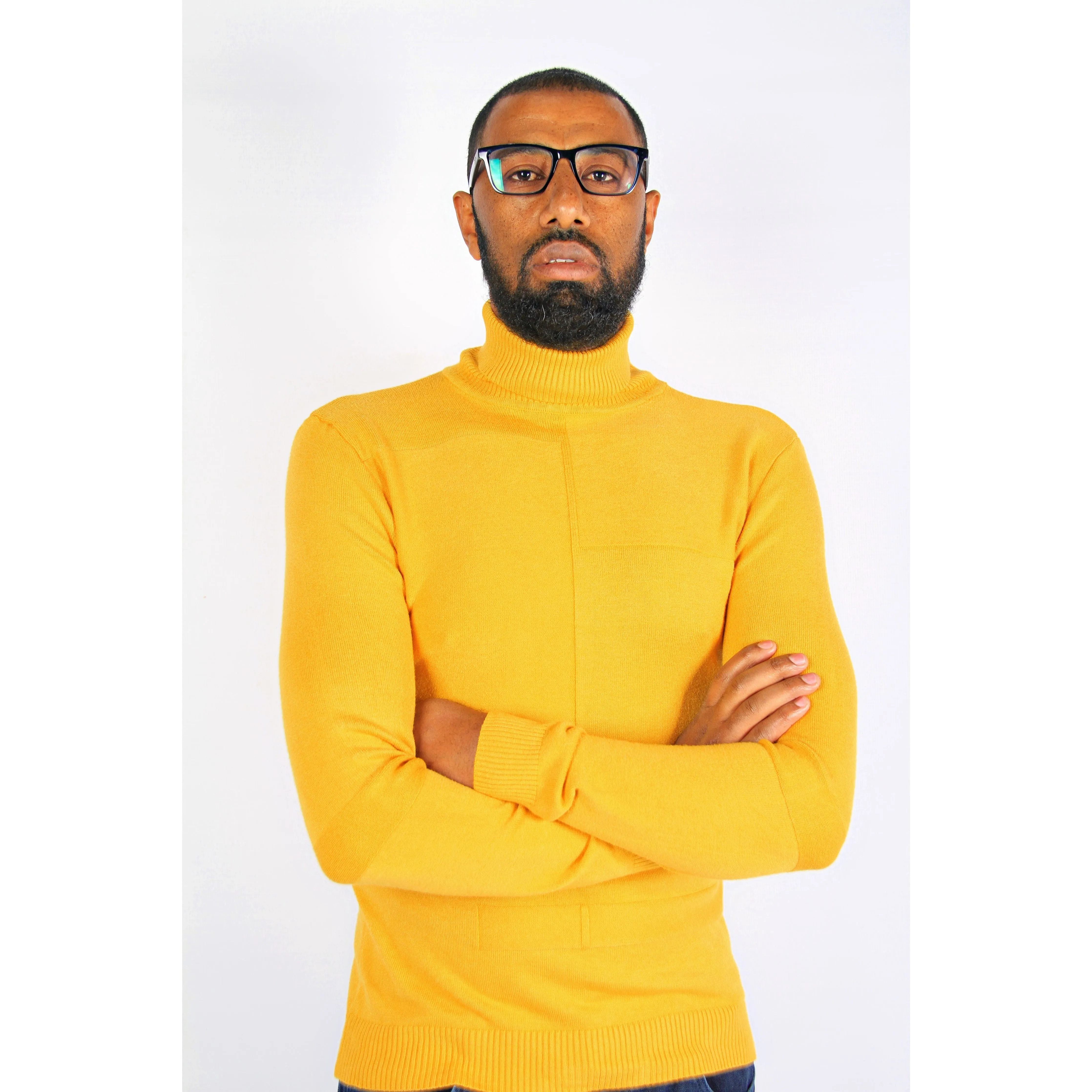 Men's Polo Neck Sweater.