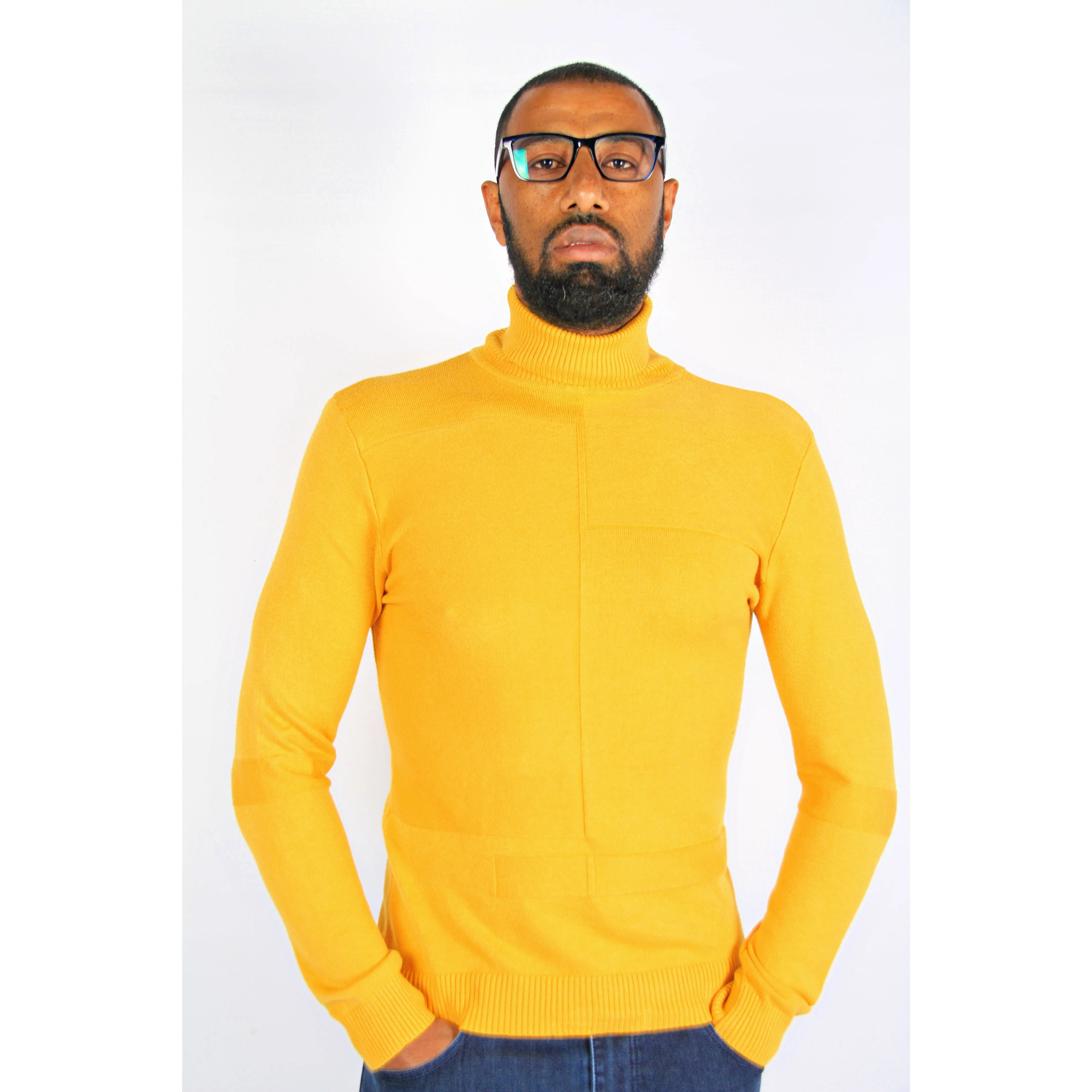 Men's Polo Neck Sweater.