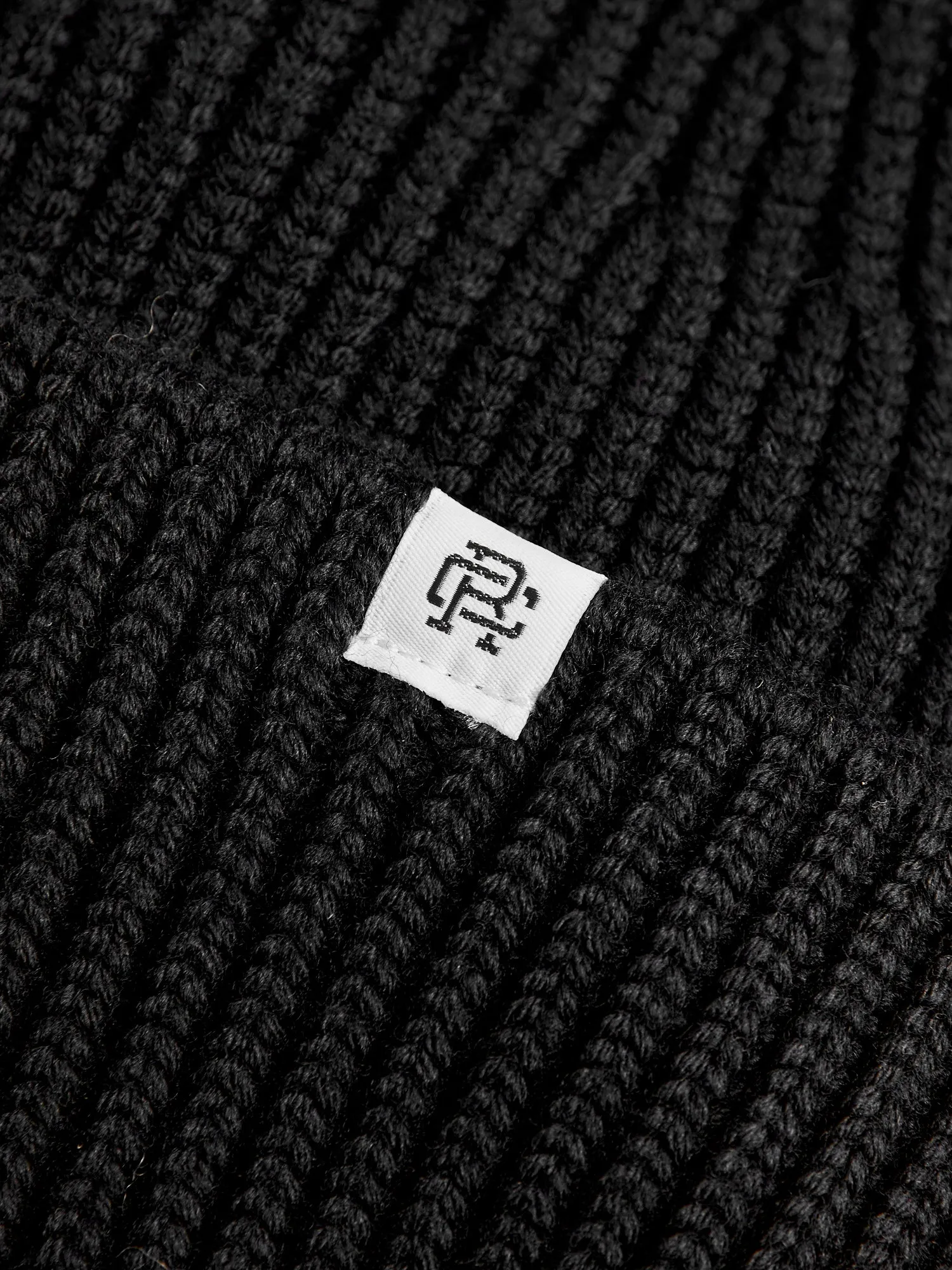 Merino Wool Watch Cap Beanie in Black