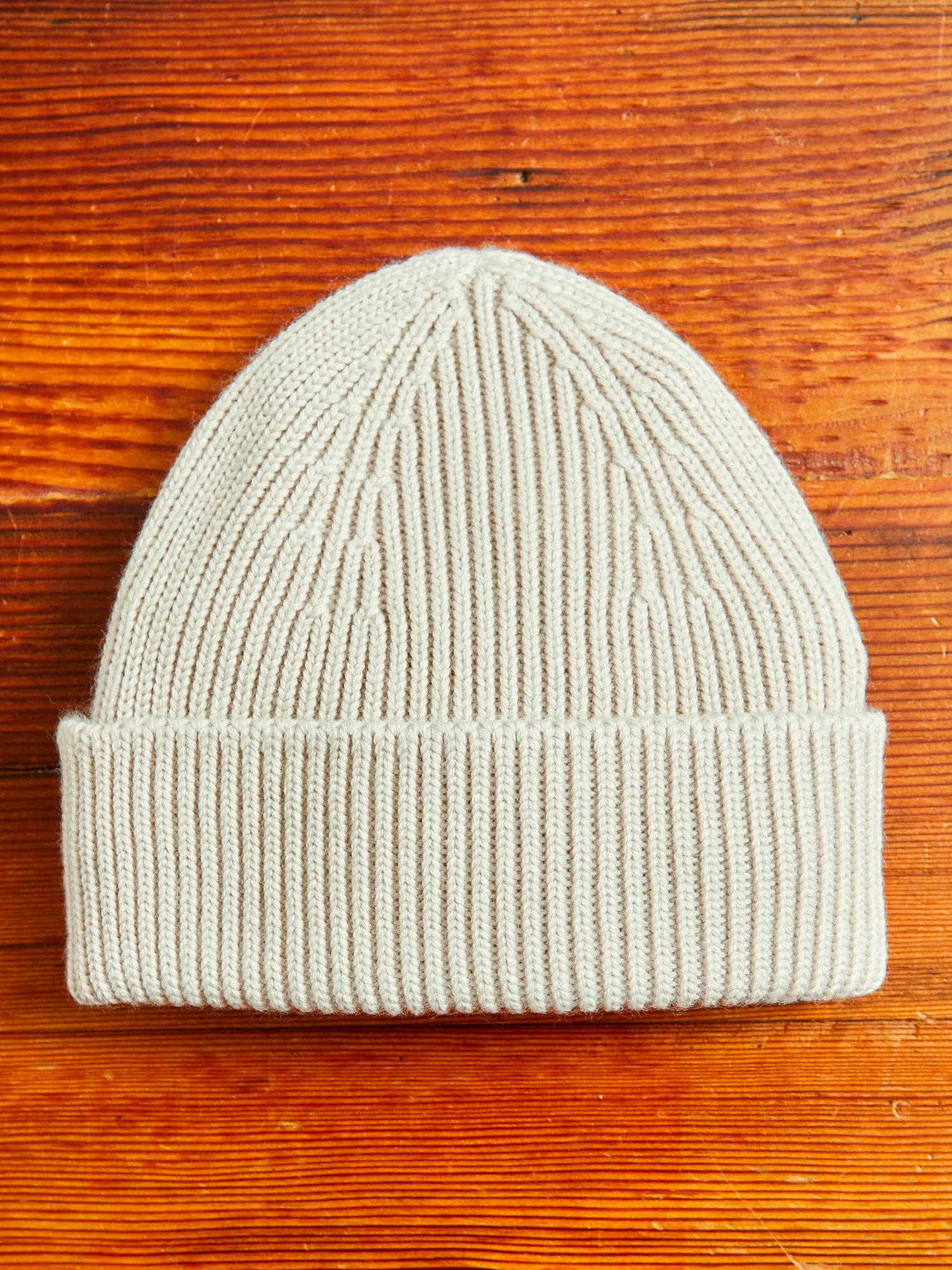 Merino Wool Watch Cap Beanie in Dune