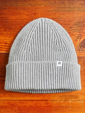 Merino Wool Watch Cap Beanie in Grey