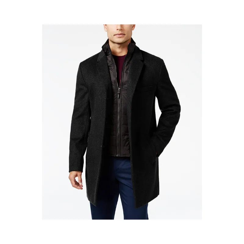 Michael Kors Men's Water-Resistant Overcoat with Zip-Out Liner