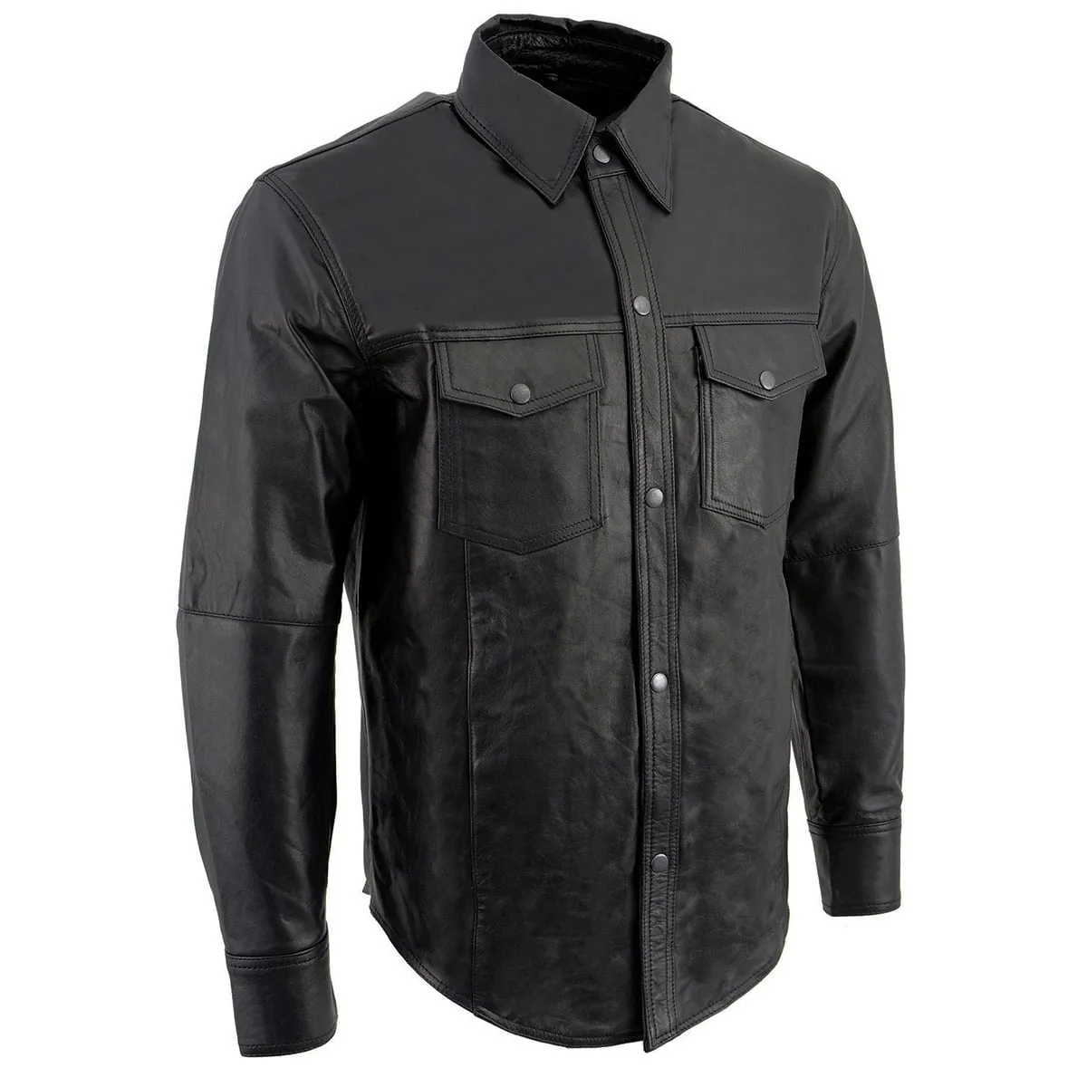 Milwaukee Leather LKM1600 Men's Black Lightweight Casual Biker Style