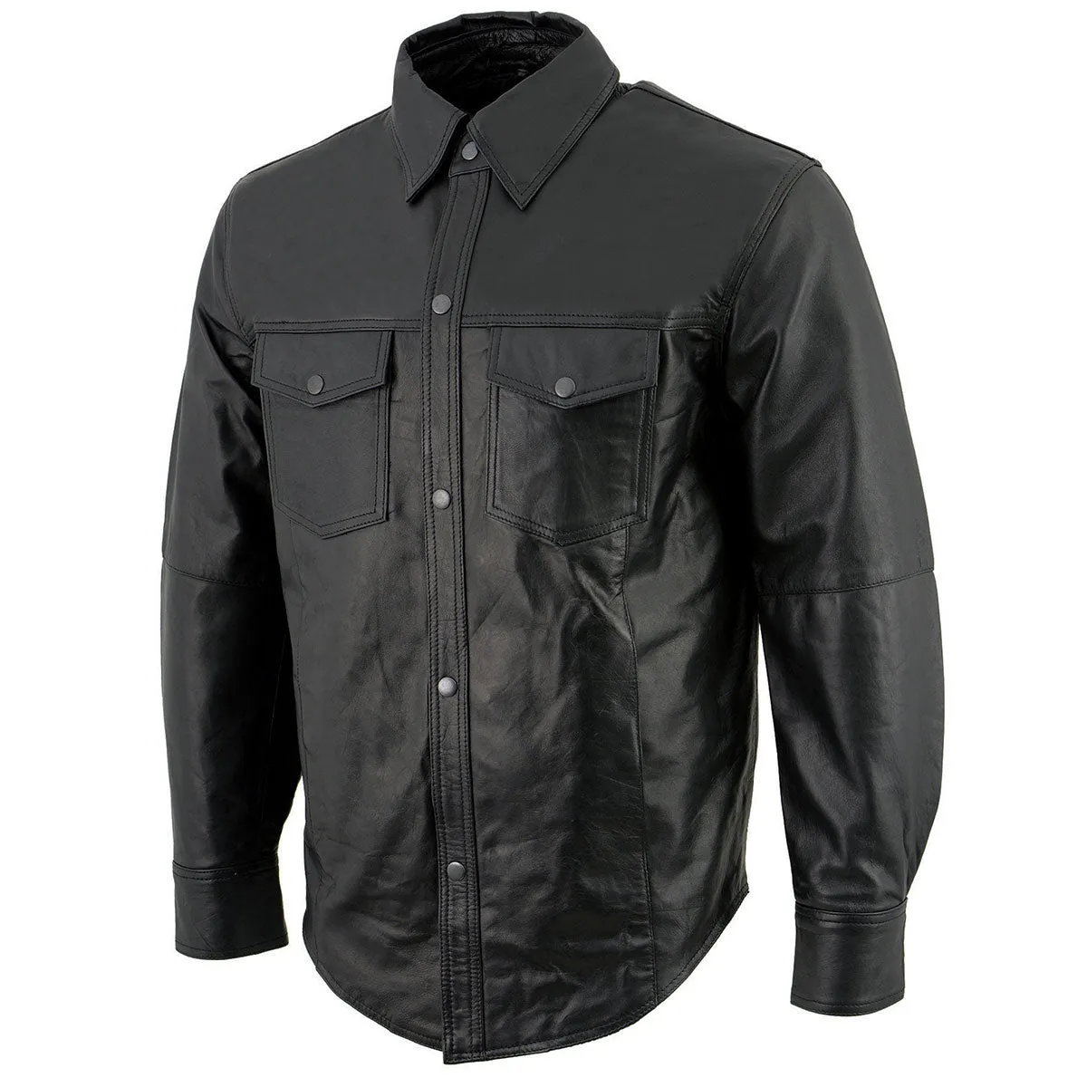 Milwaukee Leather LKM1600 Men's Black Lightweight Casual Biker Style