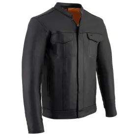 Milwaukee Leather MLM1610 Men's Club Style Black Casual Biker Leather