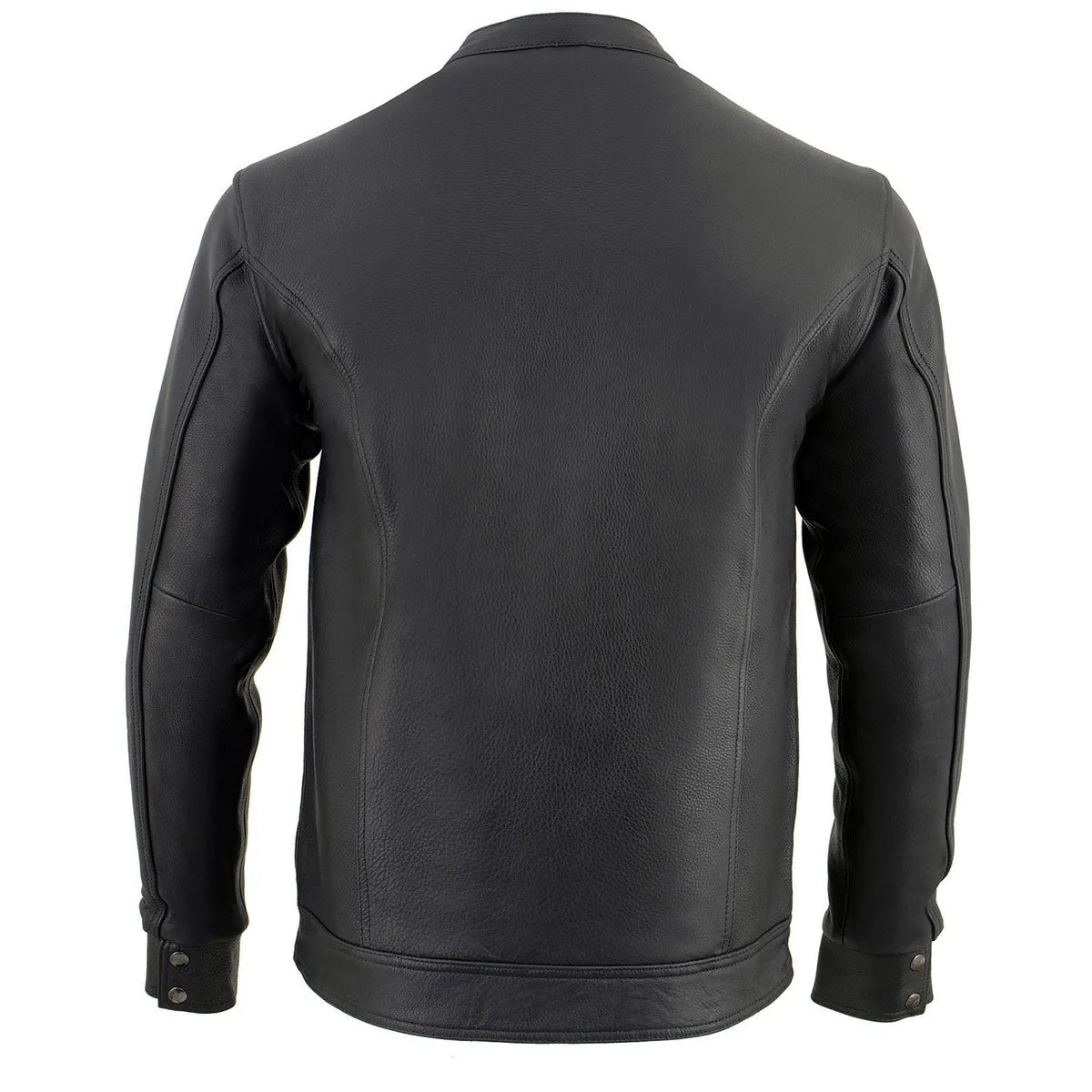 Milwaukee Leather MLM1610 Men's Club Style Black Casual Biker Leather