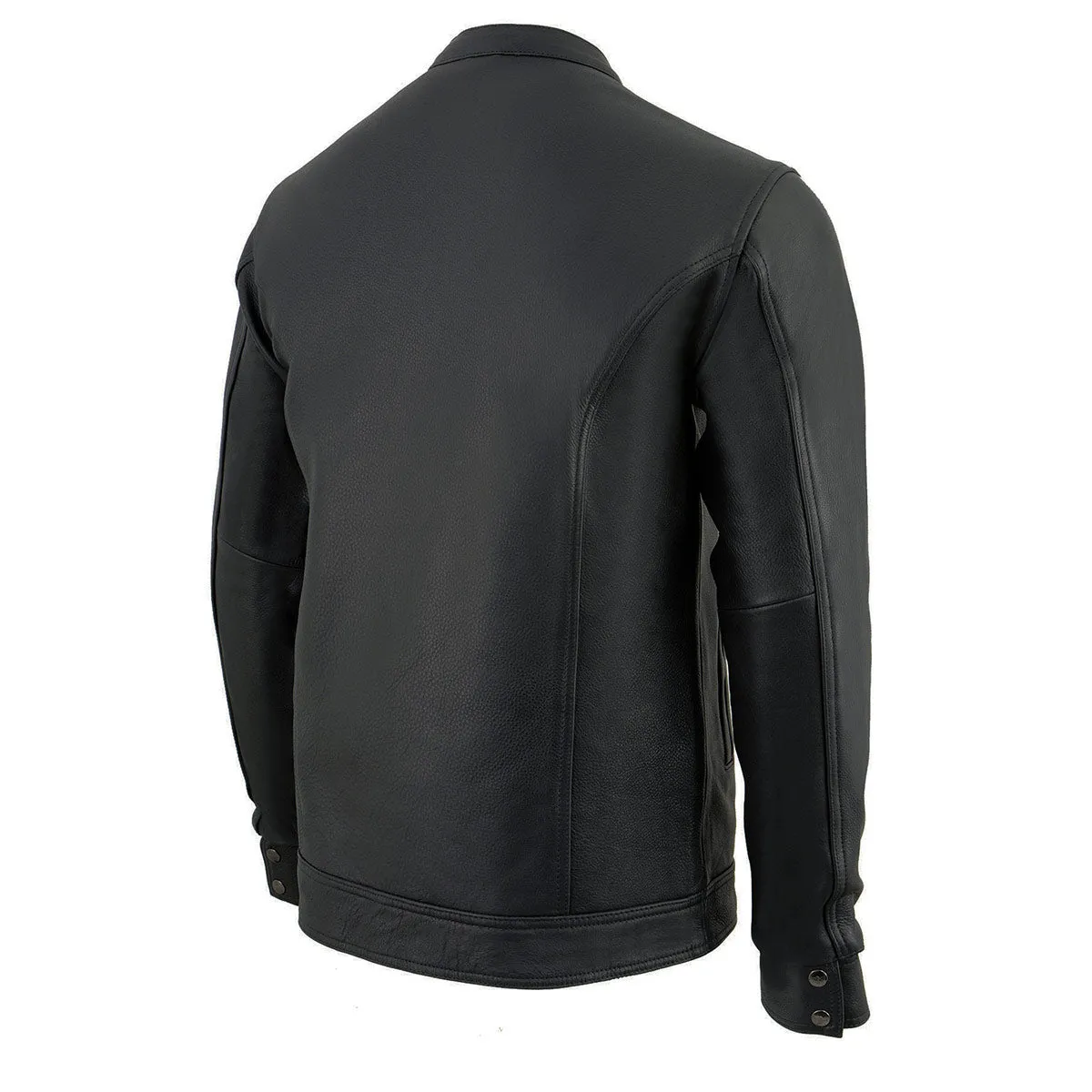 Milwaukee Leather MLM1610 Men's Club Style Black Casual Biker Leather