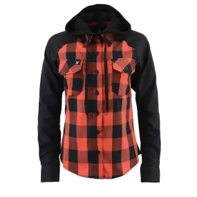 Milwaukee Leather Women's Armoured Plaid Hooded Shirt