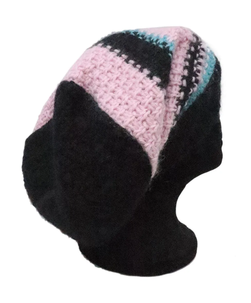 Missoni Black & Pink Mohair Knit Hat