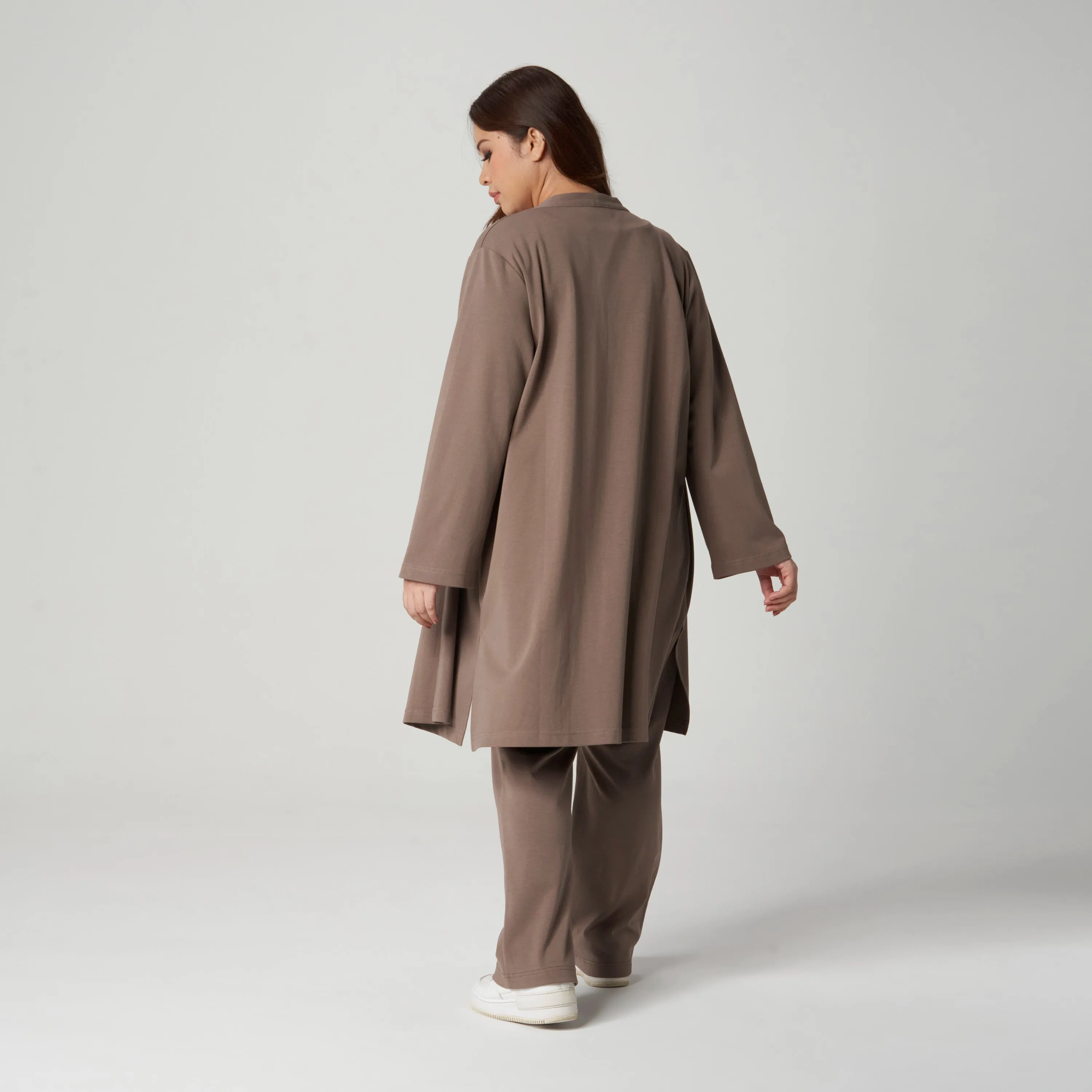 Modal Cotton Long Line Cardigan