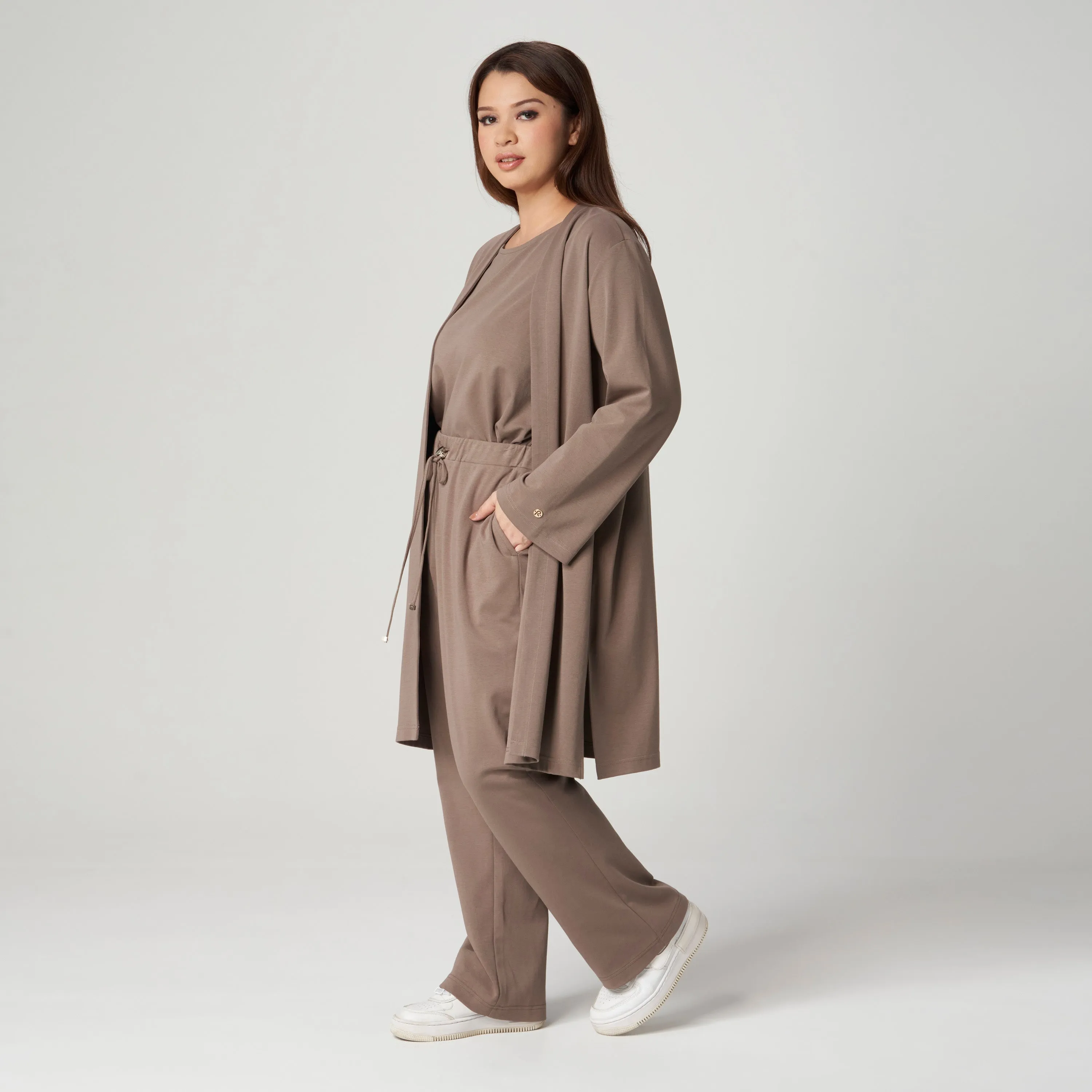 Modal Cotton Long Line Cardigan